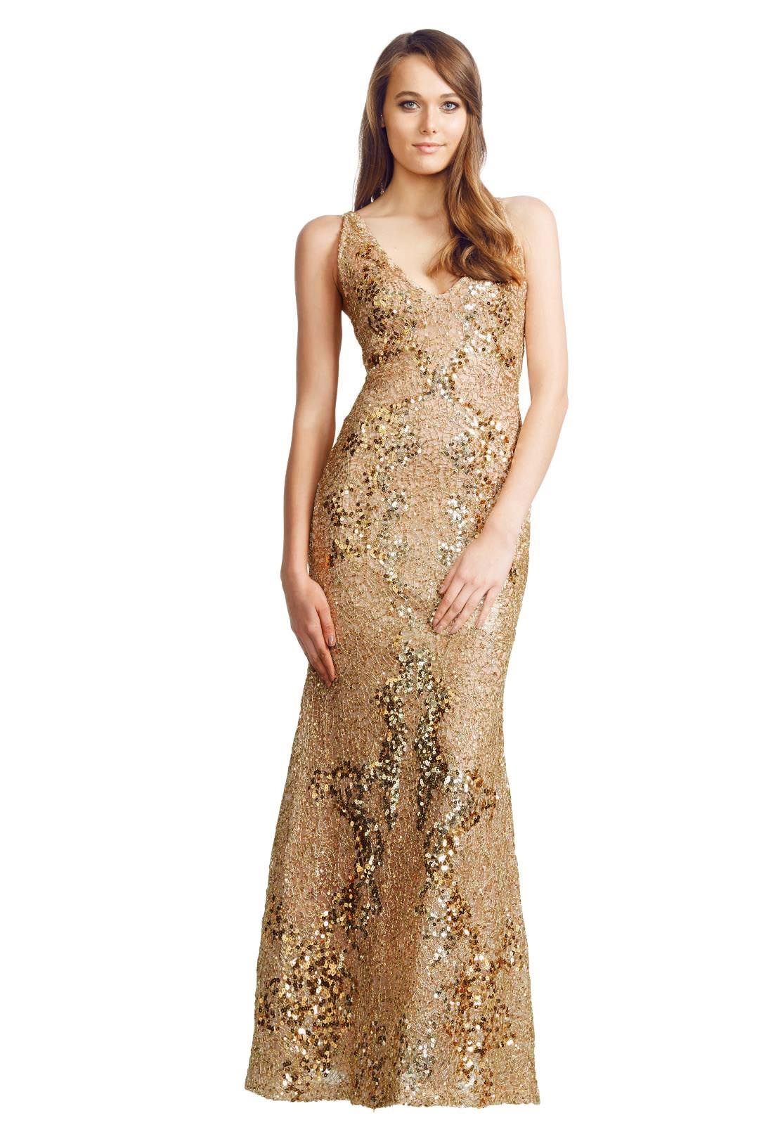 Alex Perry - Midas Gown - Gold - Front