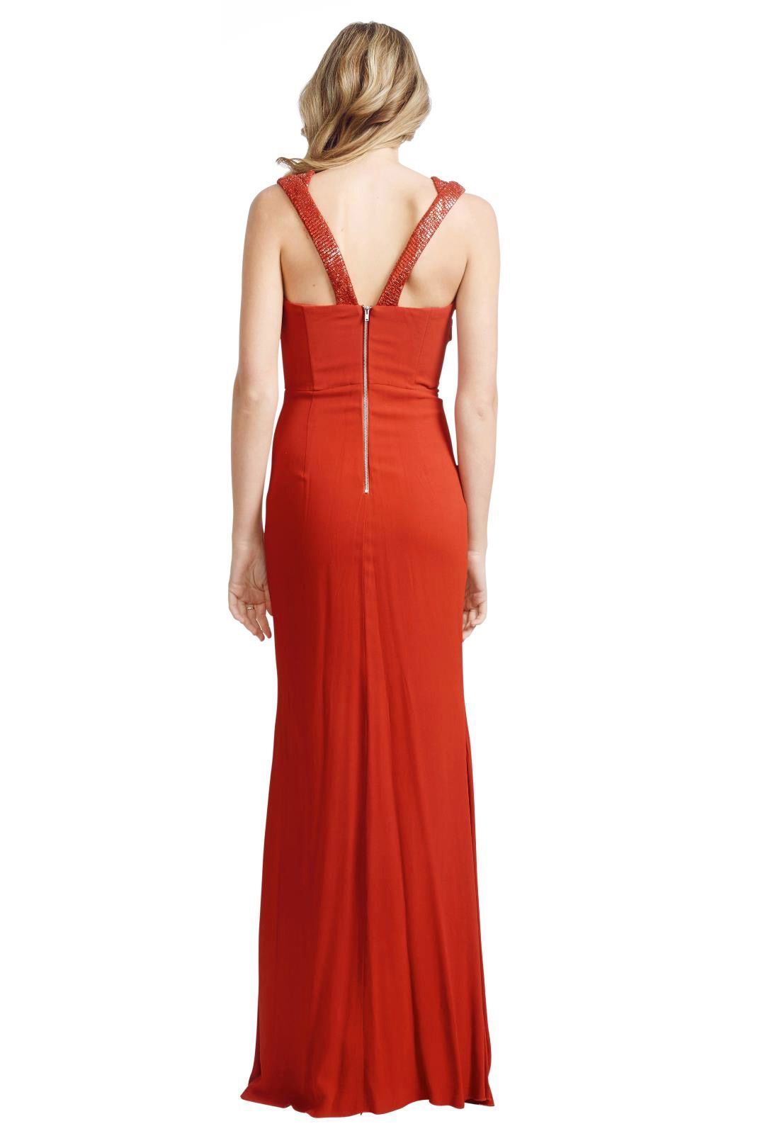 Alex Perry - Nadia Gown - Red - Back