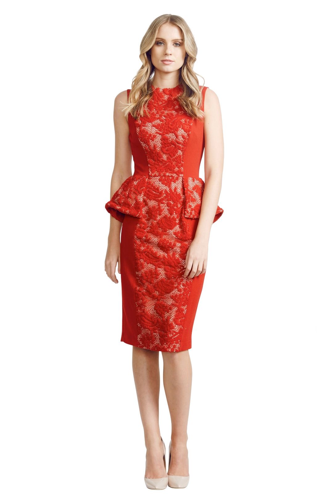 Alex Perry - Natalia Dress - Red - Front