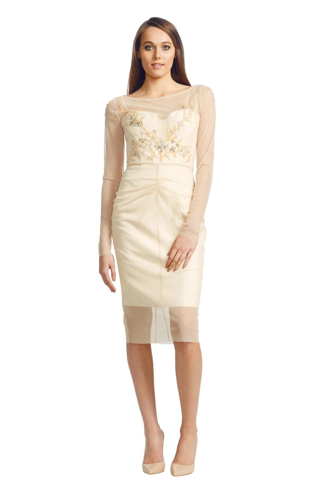 Alex Perry - Tiara Dress - Gold - Front