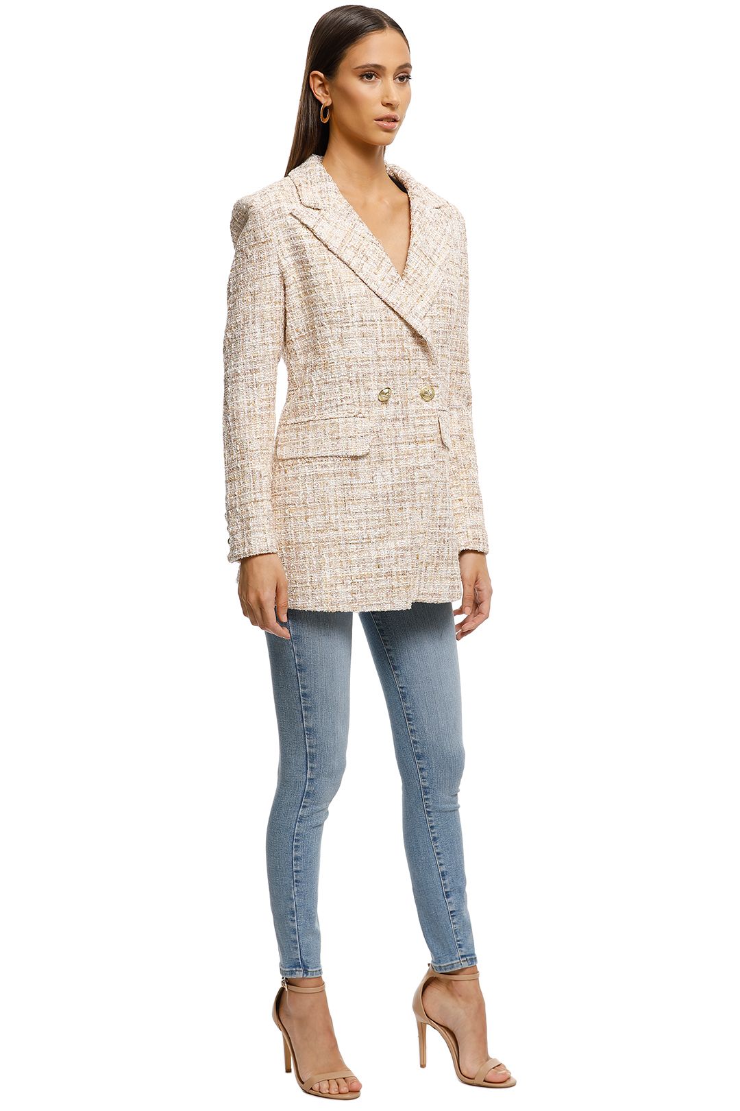 Alexia-Admor-Double-Breasted-Tweed-Jacket-Cream-Side