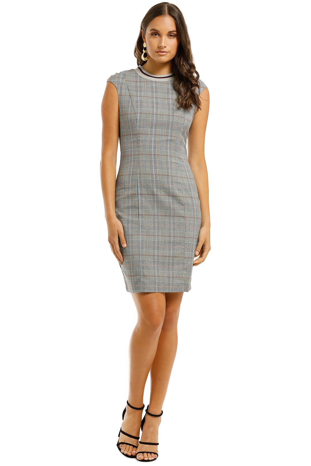 Alexia-Admor-Gabriella-Cap-Sleeve-Plaid-Sheath-Front