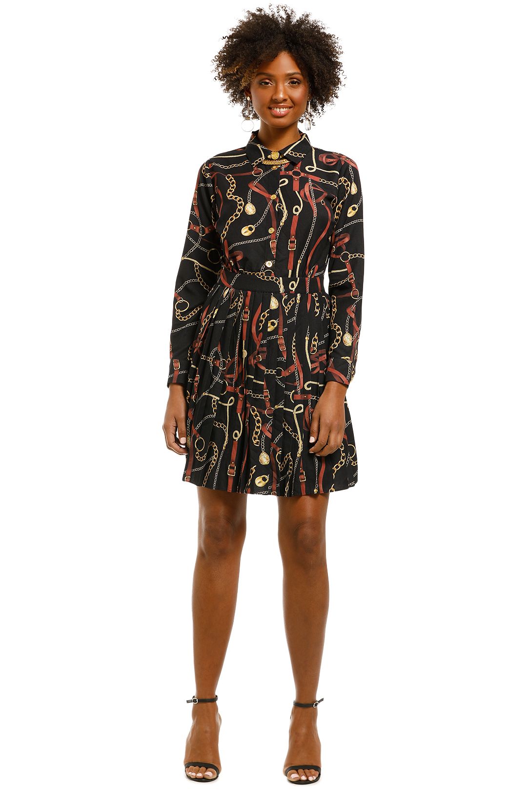 Alexia-Admor-Holly-Shirt-Dress-With-Ruffle-Skirt-Multi-Front