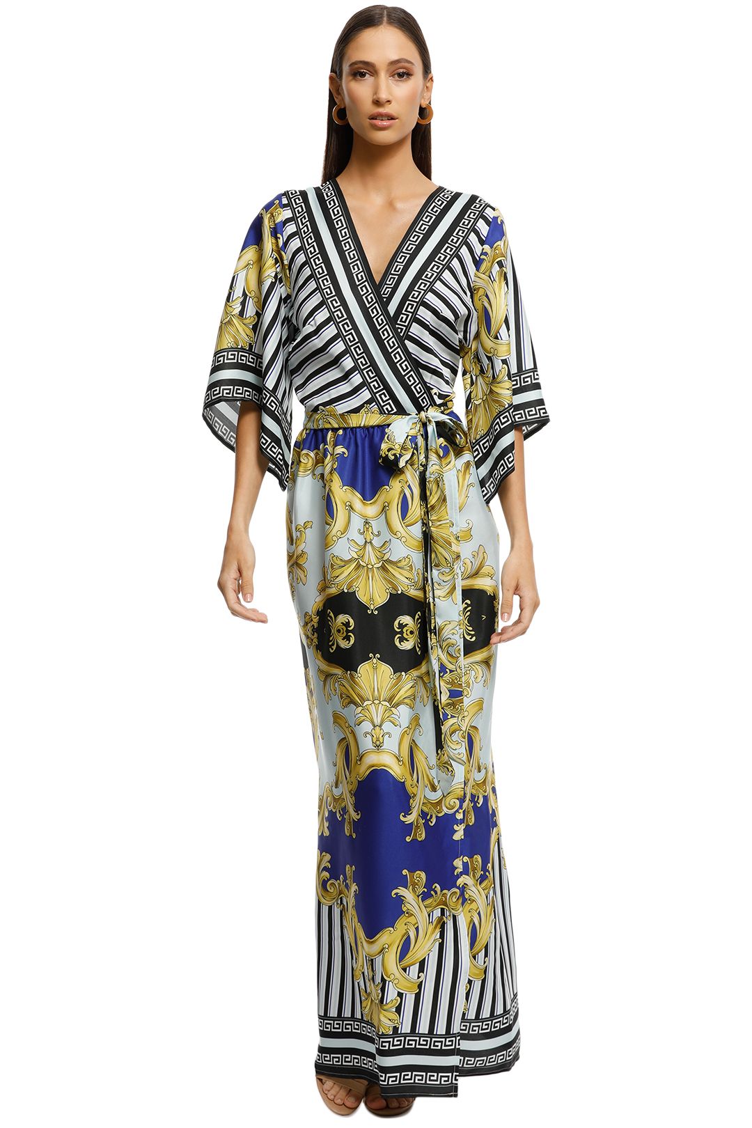 Alexia-Admor-Printed-Kimono-Wrap-Dress-Multi-Front