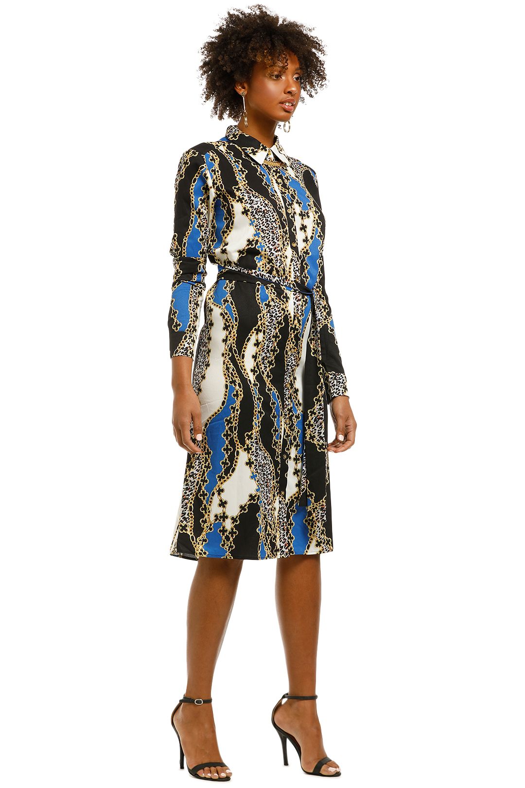 Alexia-Admor-Sofia-Button-Down-Shirt-Dress-Black-Multi-SIde