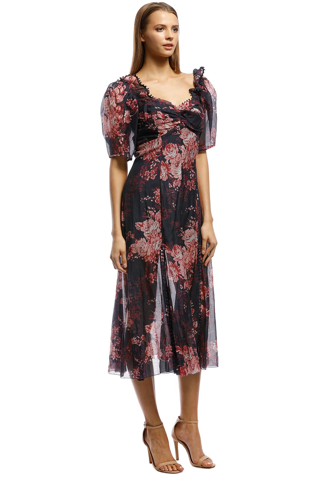 Alice McCall-Only Everything Midi Dress-Ink-Side