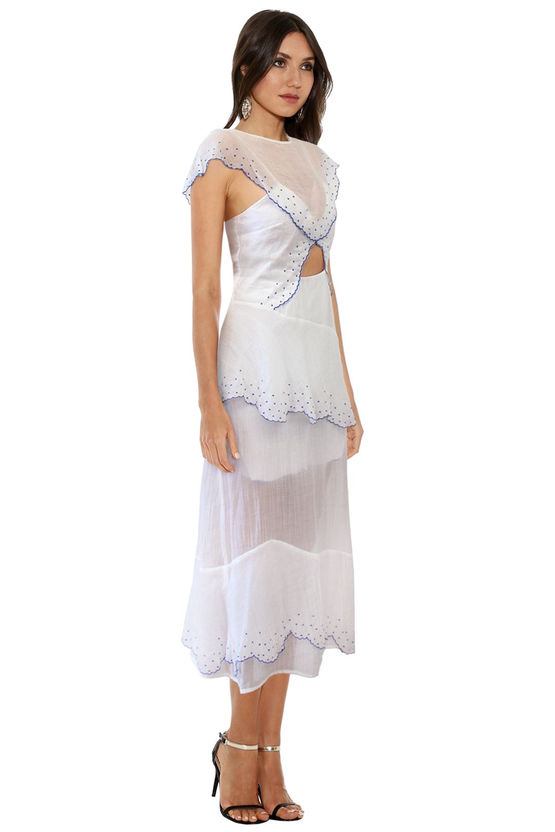 Alice McCall - Blue Dot Midi - Blue - Side