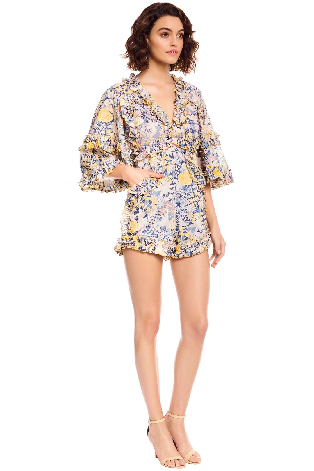 Alice McCall - Choose Me Playsuit - Gold Bloom - Side