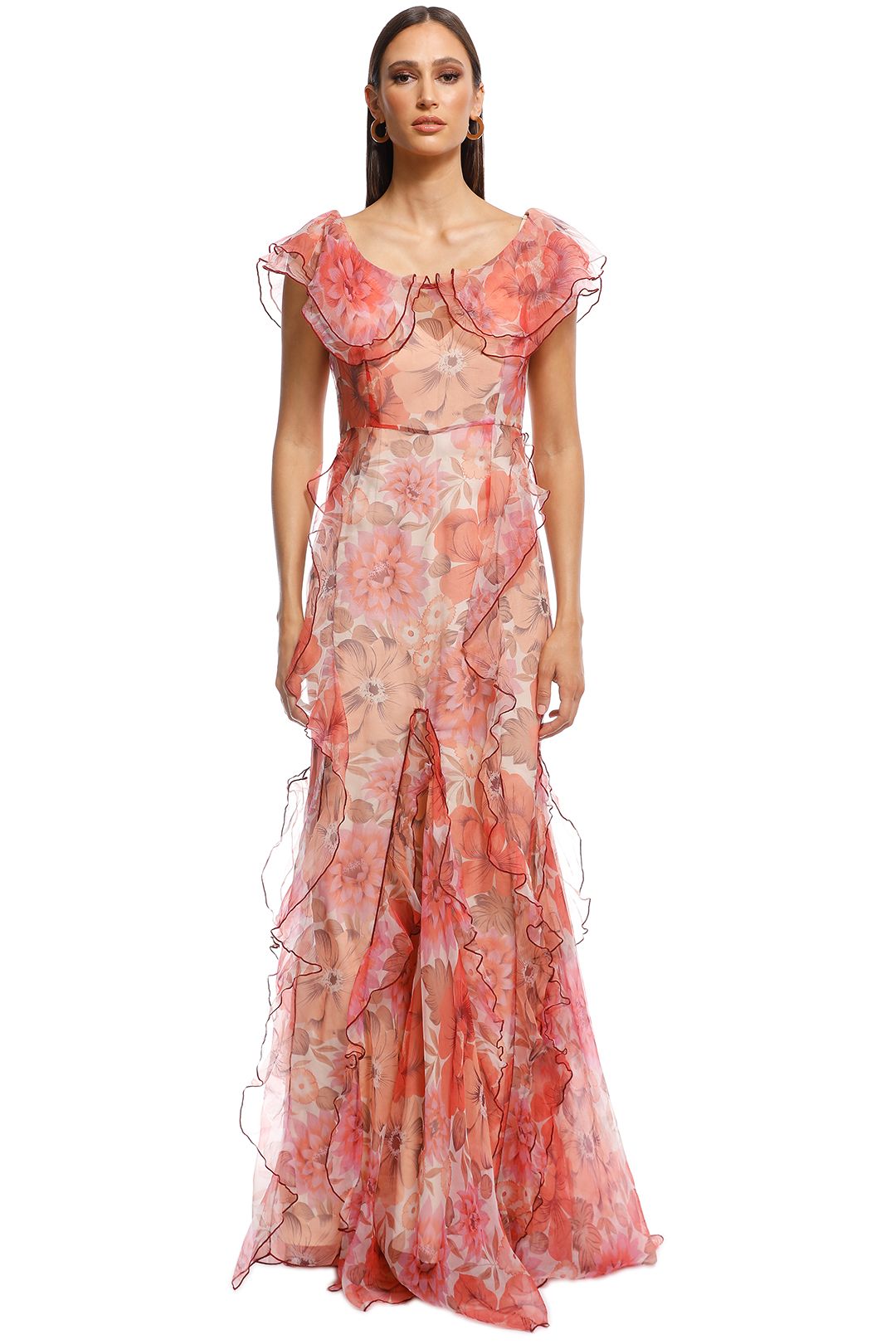 Alice McCall - Flora Gown - Scarlet Red - Front
