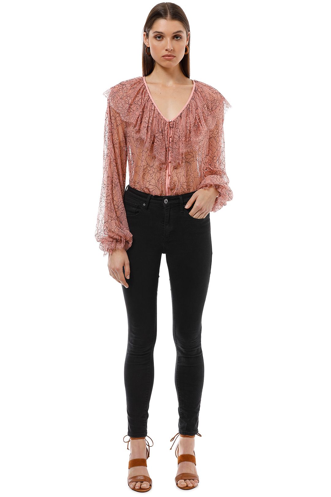 Alice McCall - Folklore Blouse - Blush Pink - Front