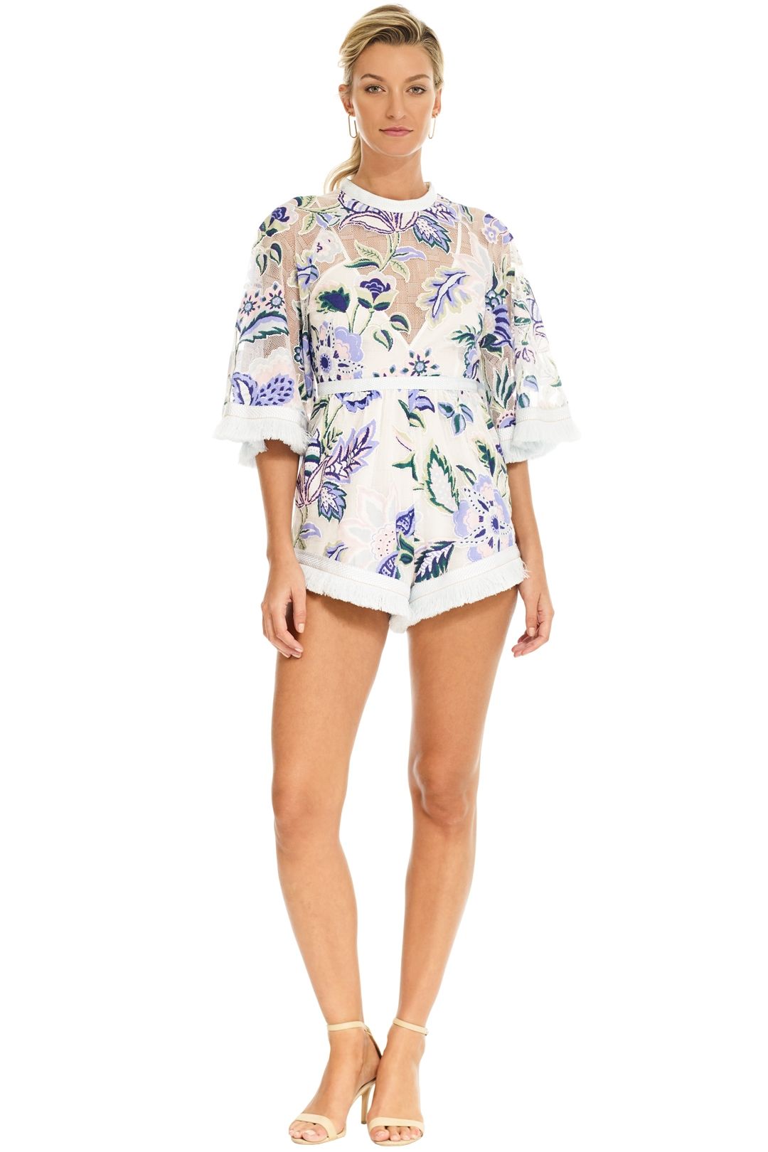 Alice McCall - Georgie Boy Playsuit - White Thistle - Front