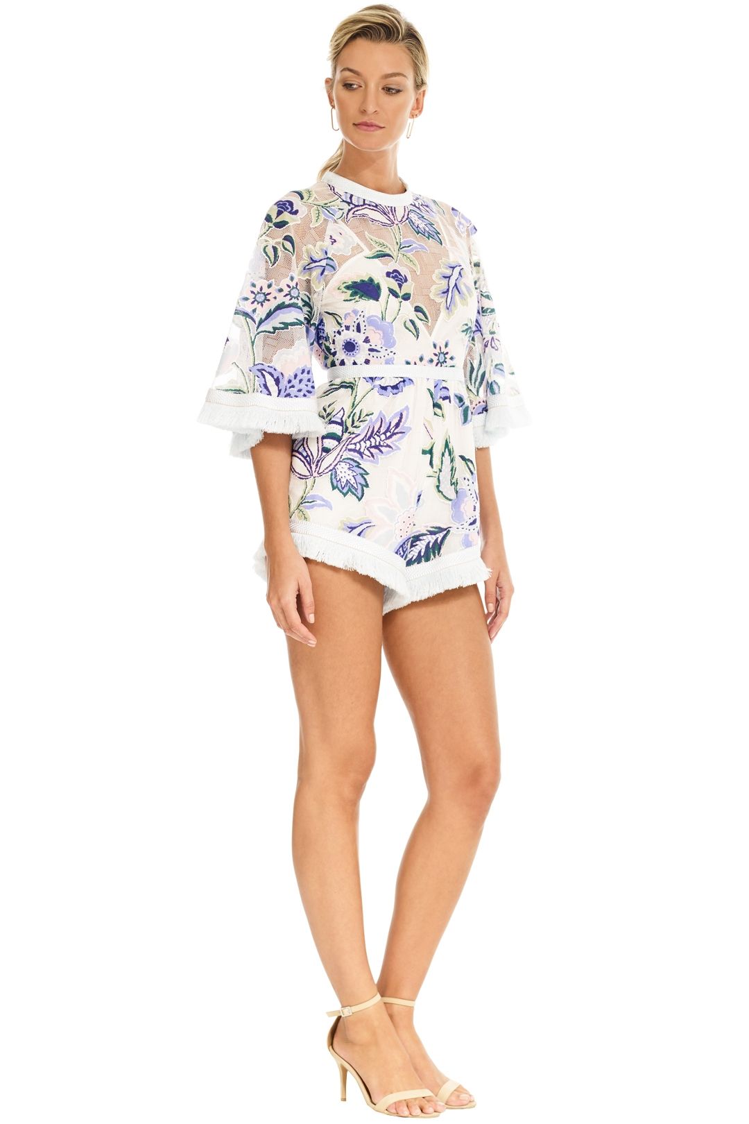 Alice McCall - Georgie Boy Playsuit - White Thistle - Side