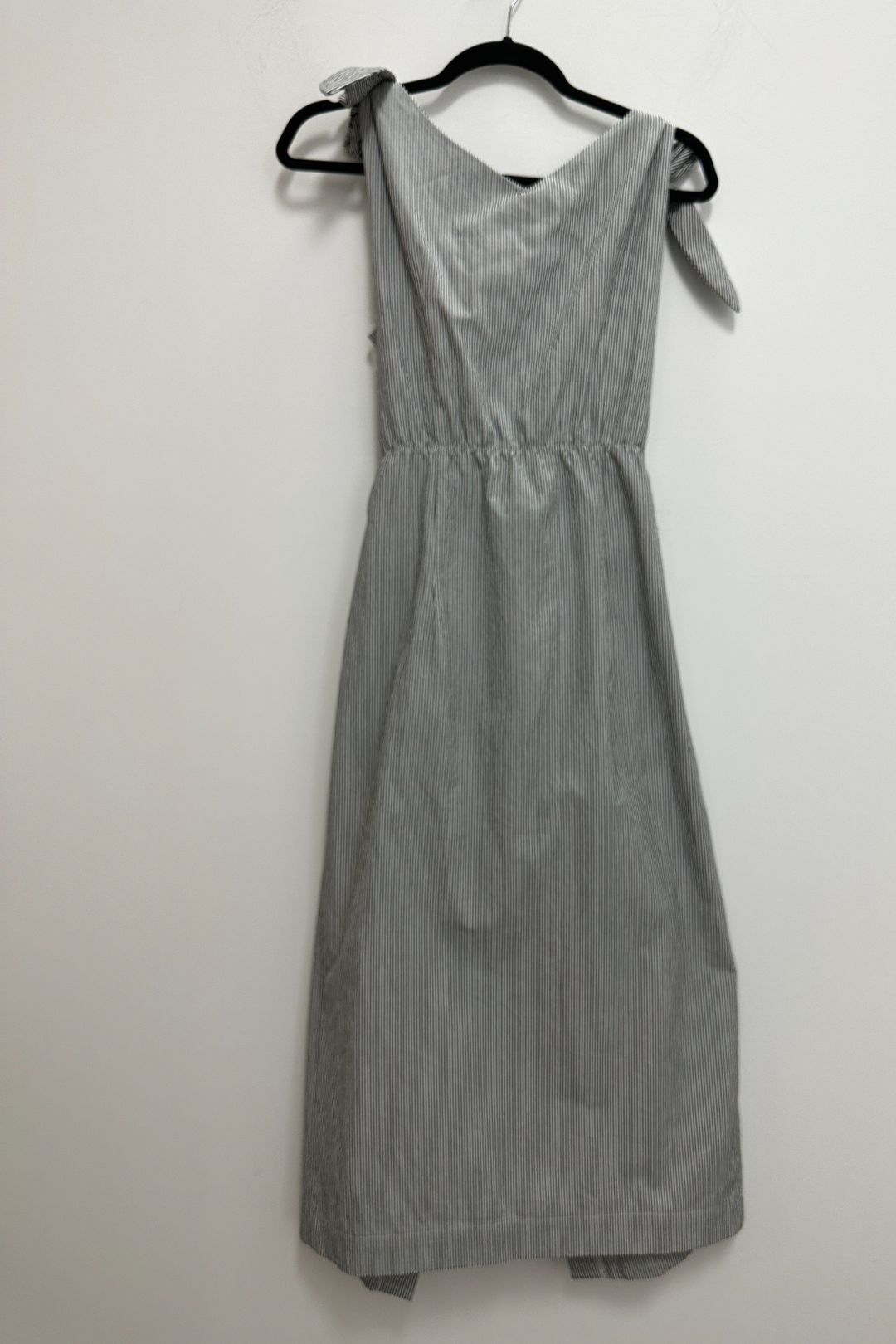 Alice Mccall - Make Sense Midi Dress in Gray Elongating Stripe