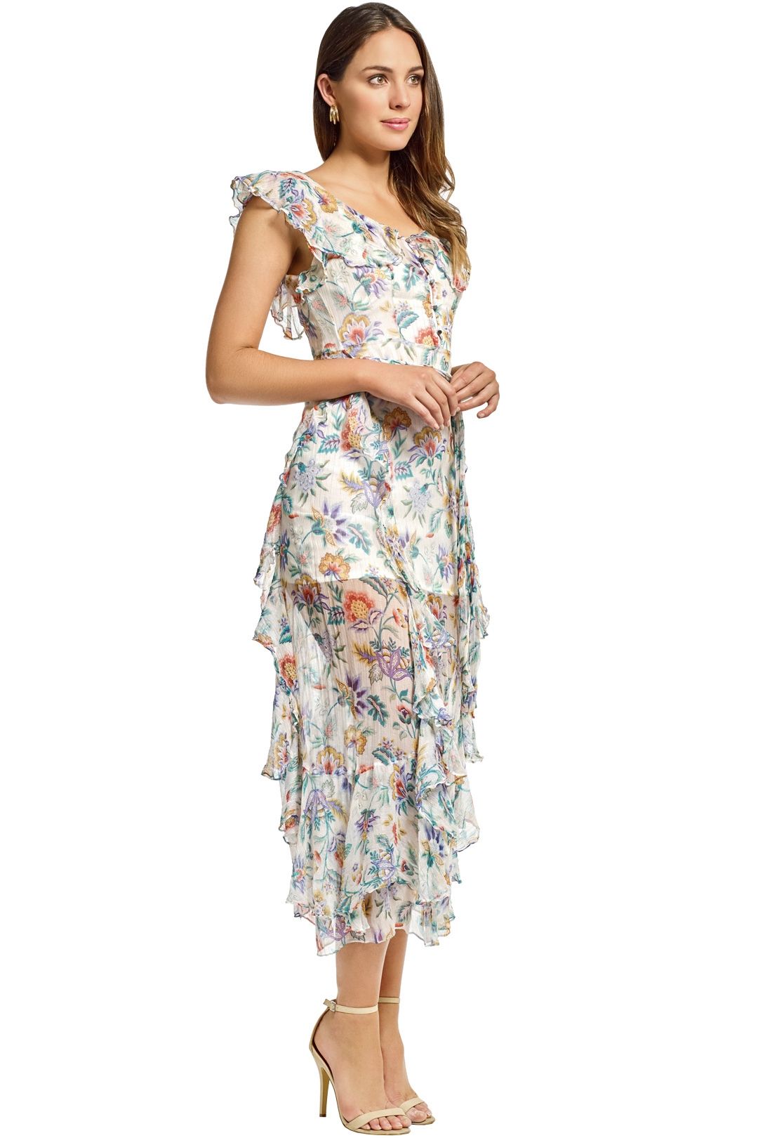 Alice McCall - Oh Oh Oh Maxi Dress - Ivory Garden - Side
