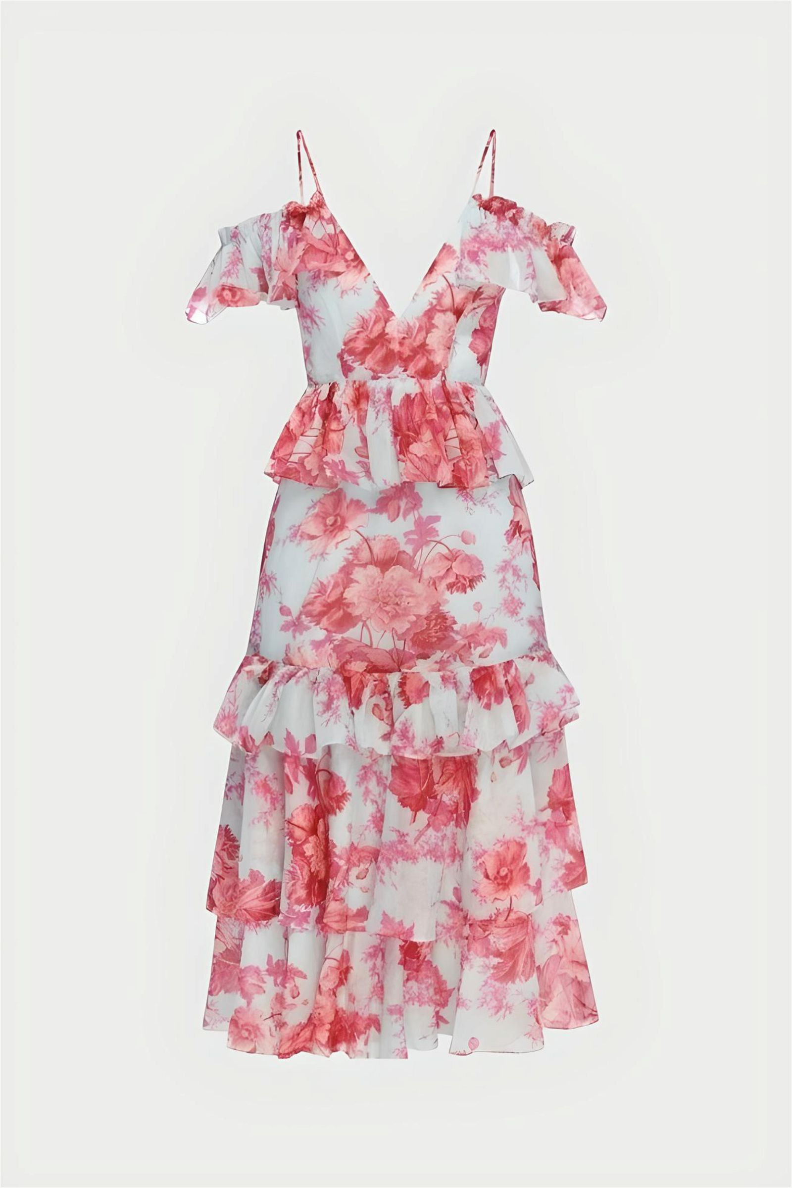Alice McCall Blue and Pink Flamingo Midi Dress