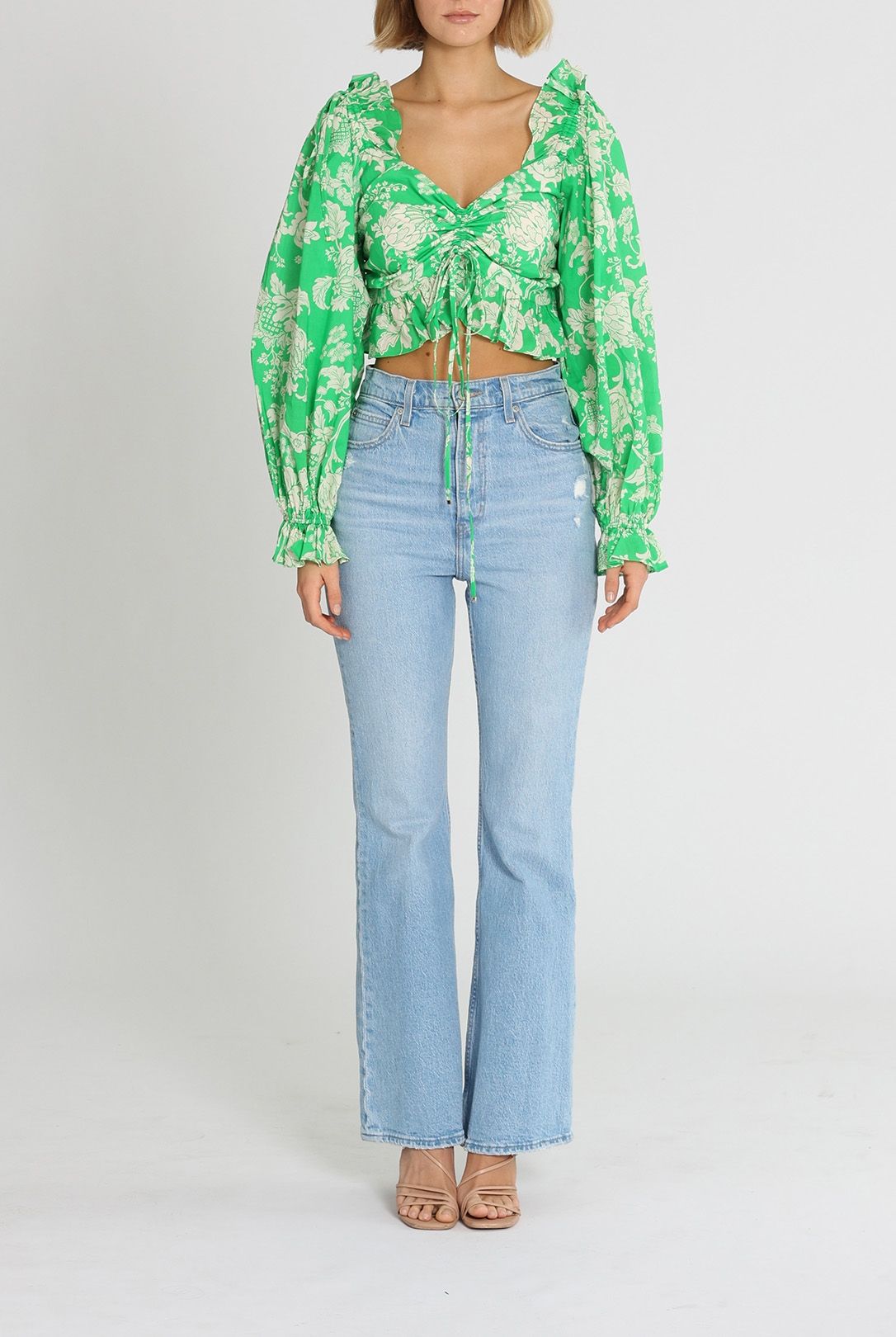 Alice McCall Mary Anne Crop Top Green
