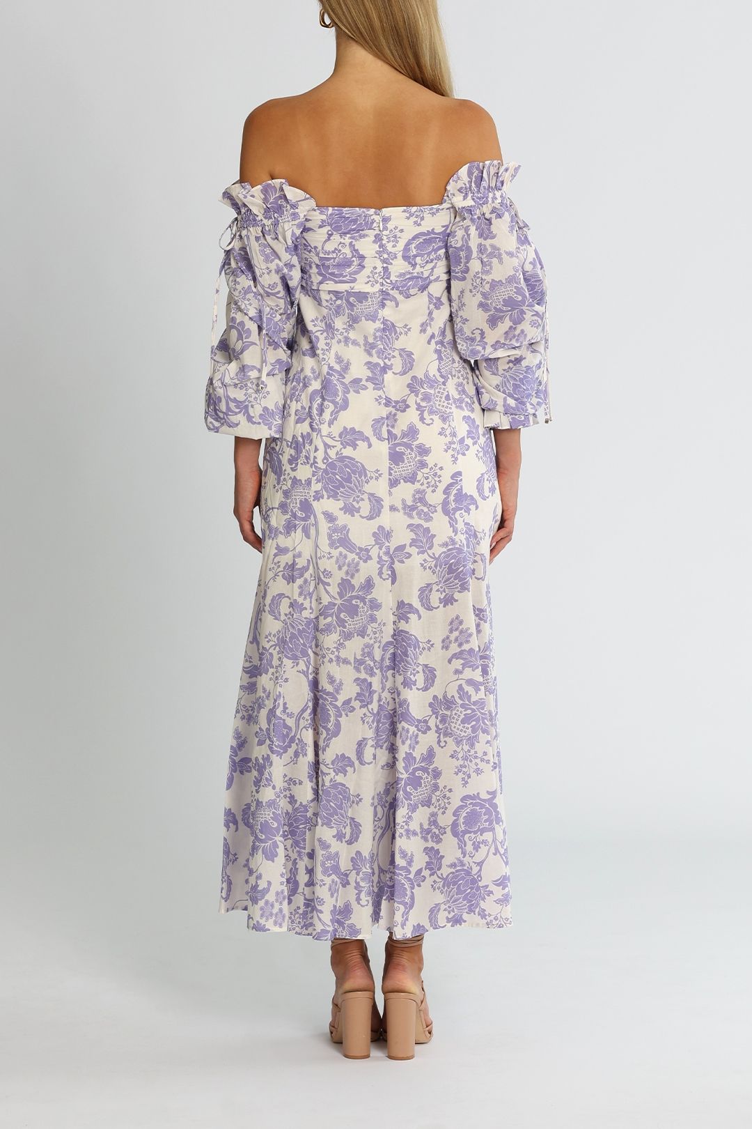 Alice McCall Mary Anne Midi Dress Lavender Flared Skirt