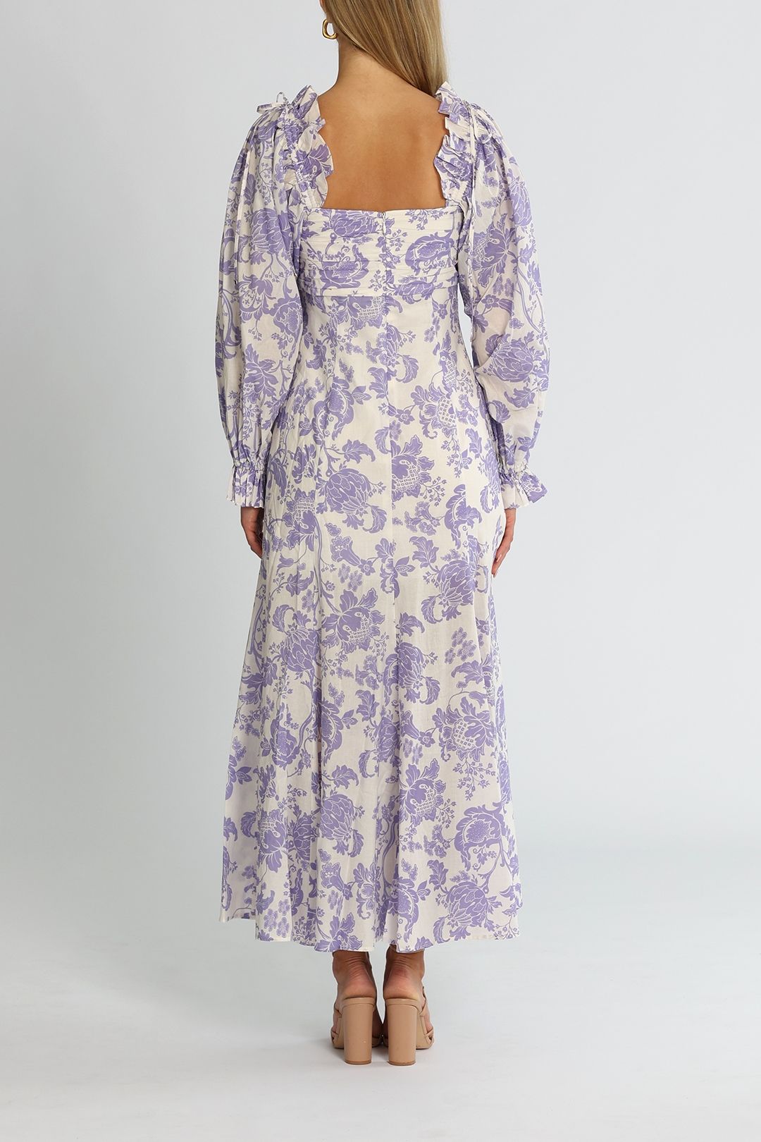 Alice McCall Mary Anne Midi Dress Lavender Ruffles