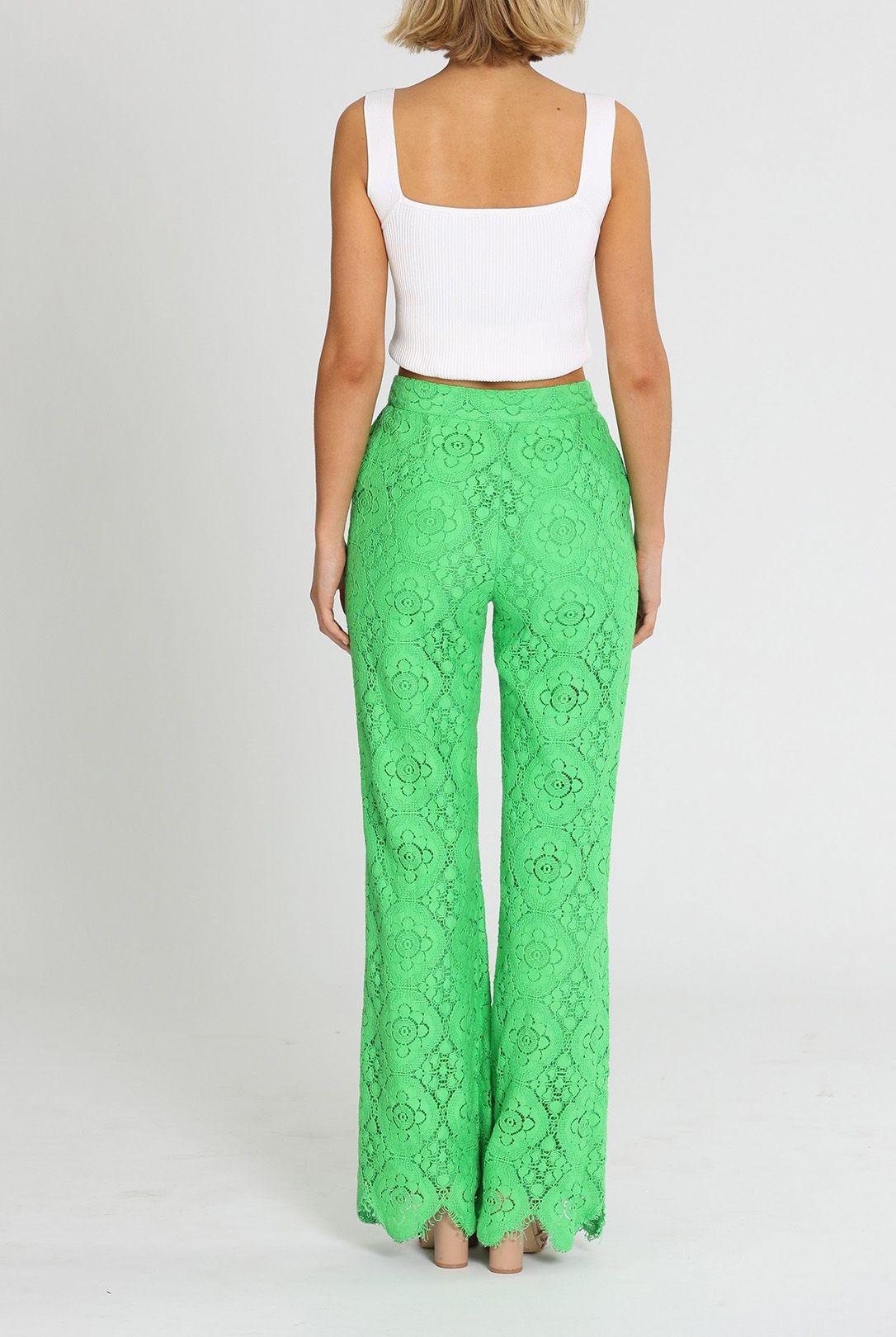 Hire Yvonne Lace Pants in Lime | Alice McCall | GlamCorner