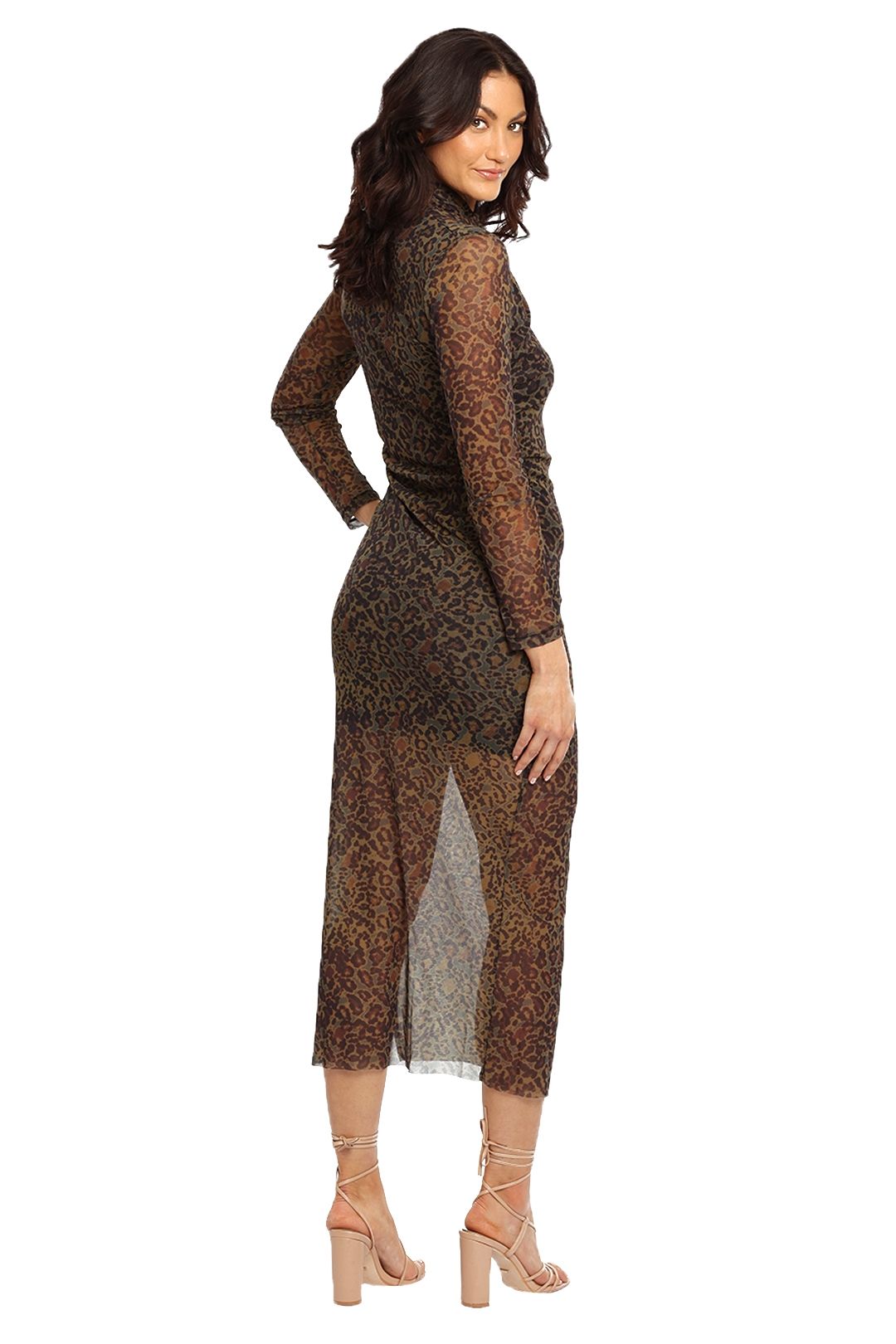 AllSaints Tia Halftone Ls Dress animal print