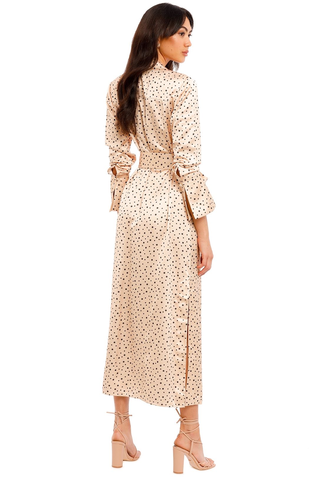 Amara Dress in Cream Black Polka Significant Other collared