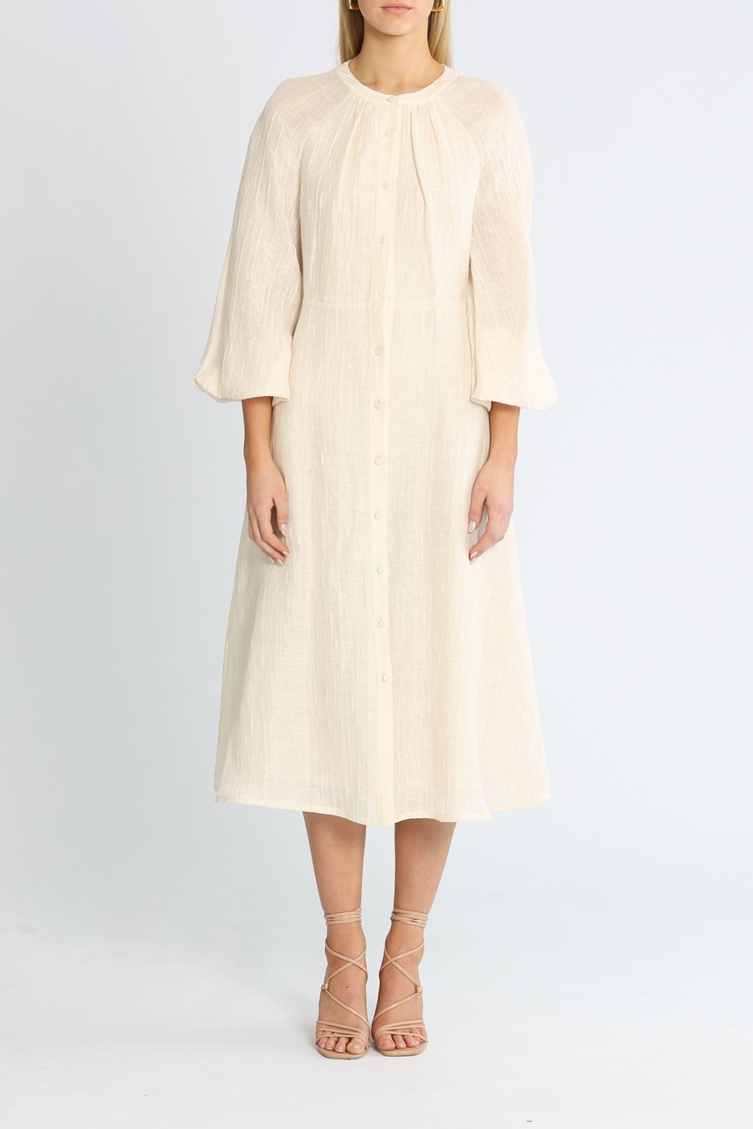Amara Dress  White ginia