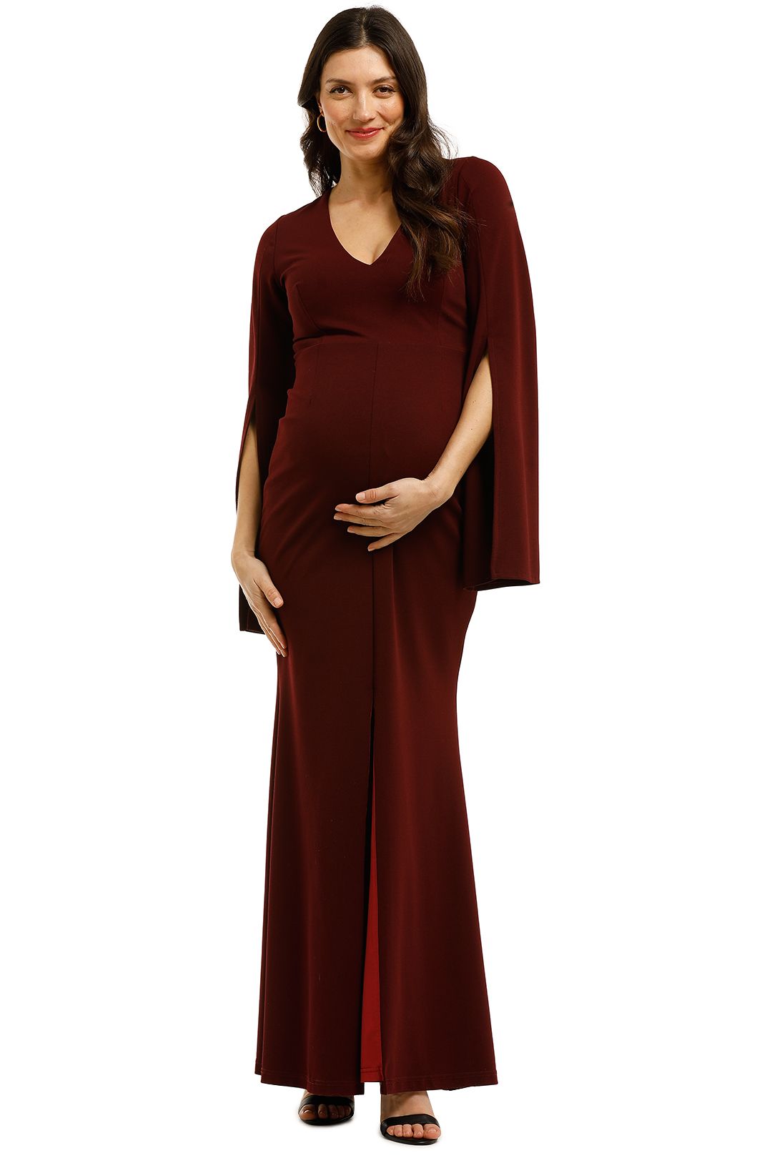 Amaryllis Gown - Wine - Front