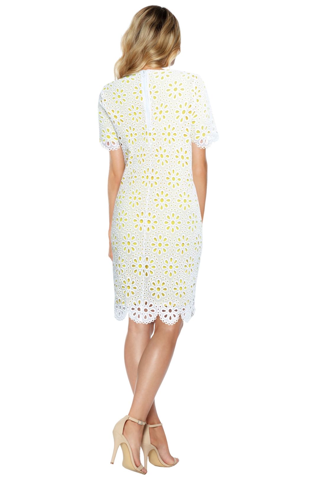 Anna Scholz - Daisy Lace Tunic Dress - White - Back