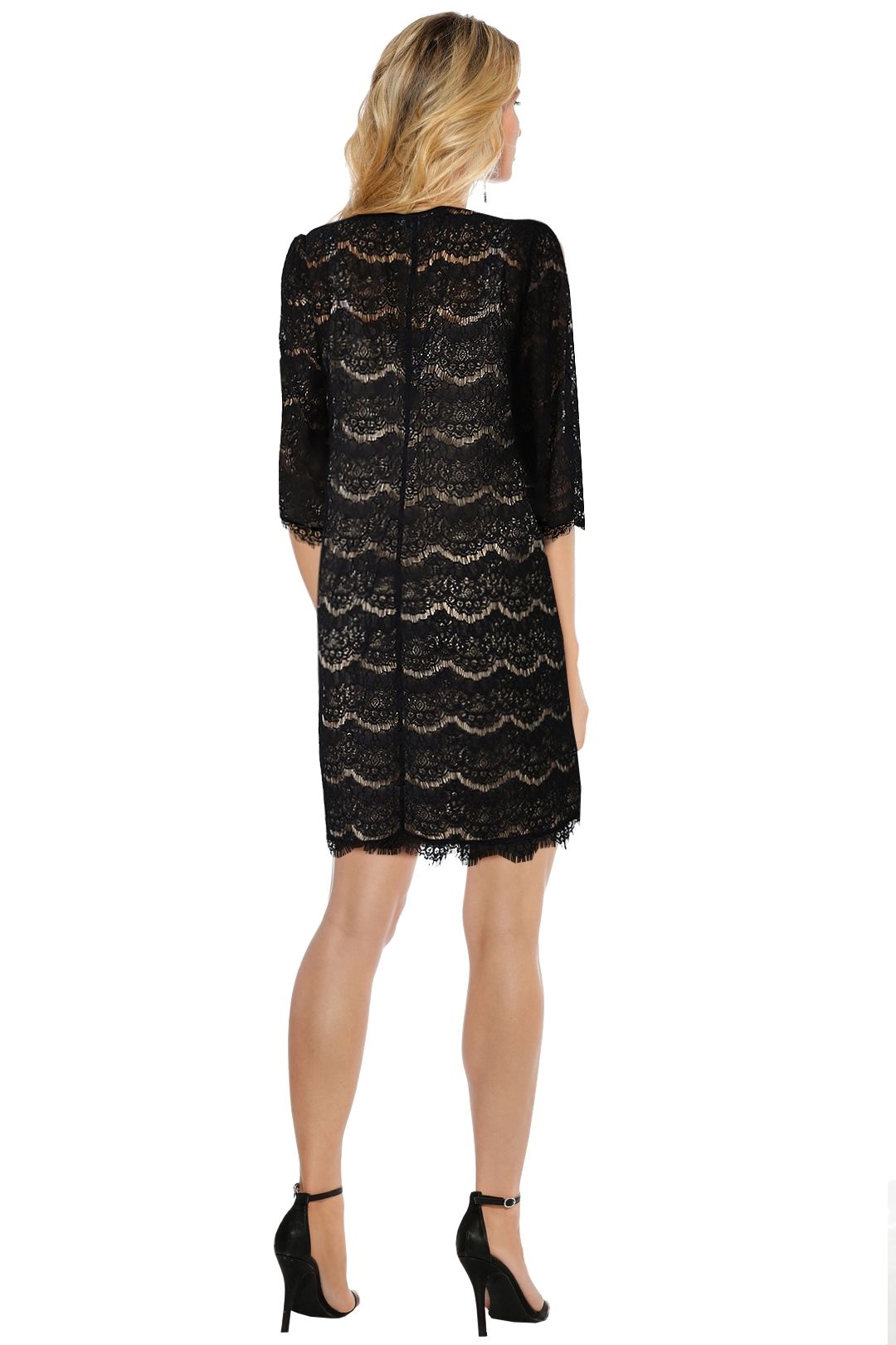Anna Scholz - Eyelash Lace Up Tunic - Black - Back