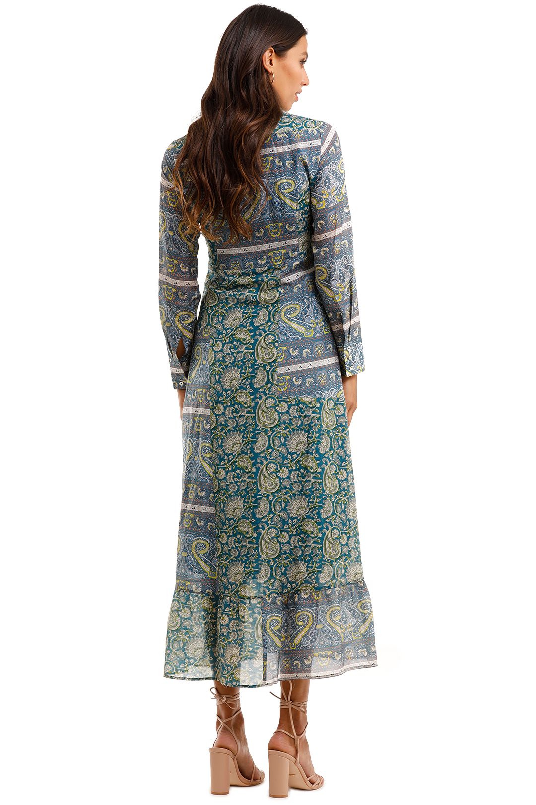 Antik Batik Kheti Printed Voile Midi Dress Paisley 