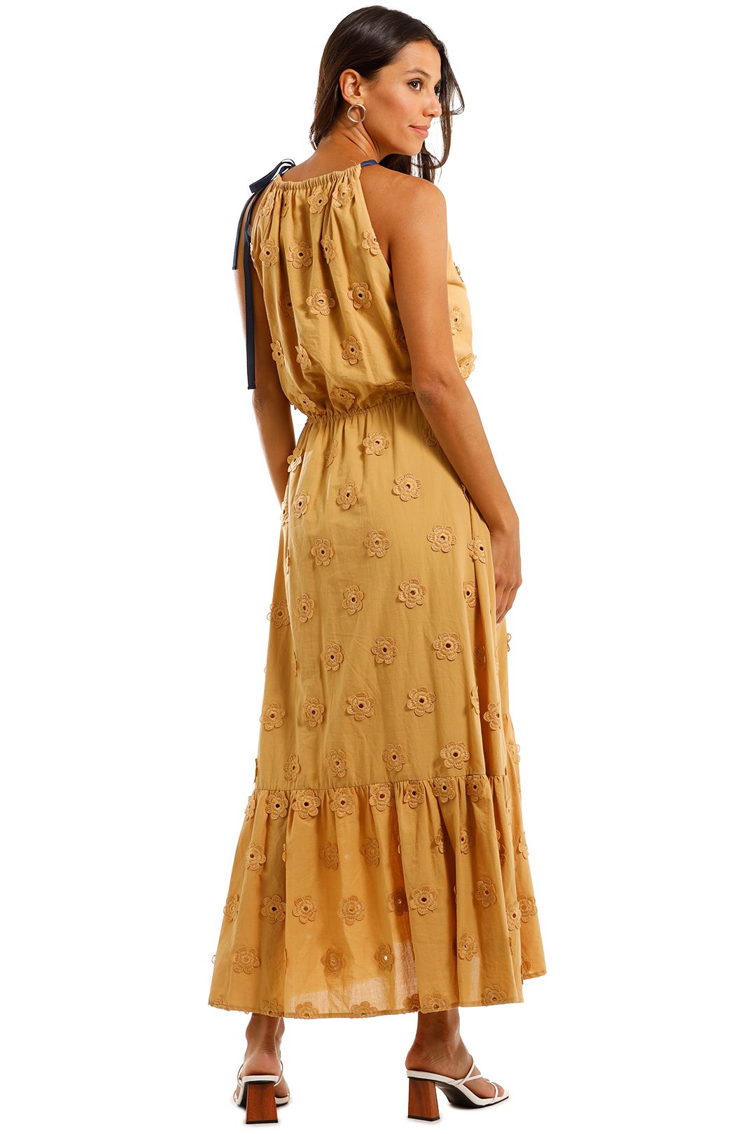 Daisy Tie Neck Maxi Apartment Clothing GlamCorner