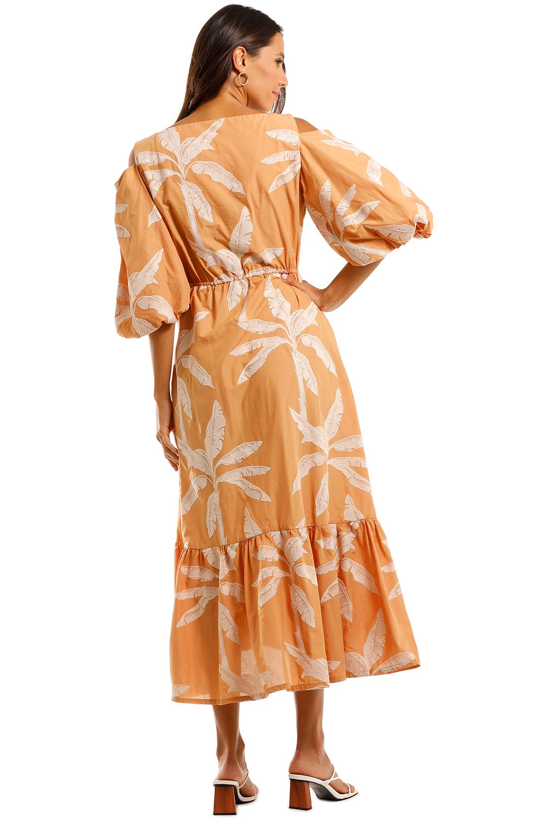 Apartment Clothing Palm Off Shoulder Dress Cotton Dress