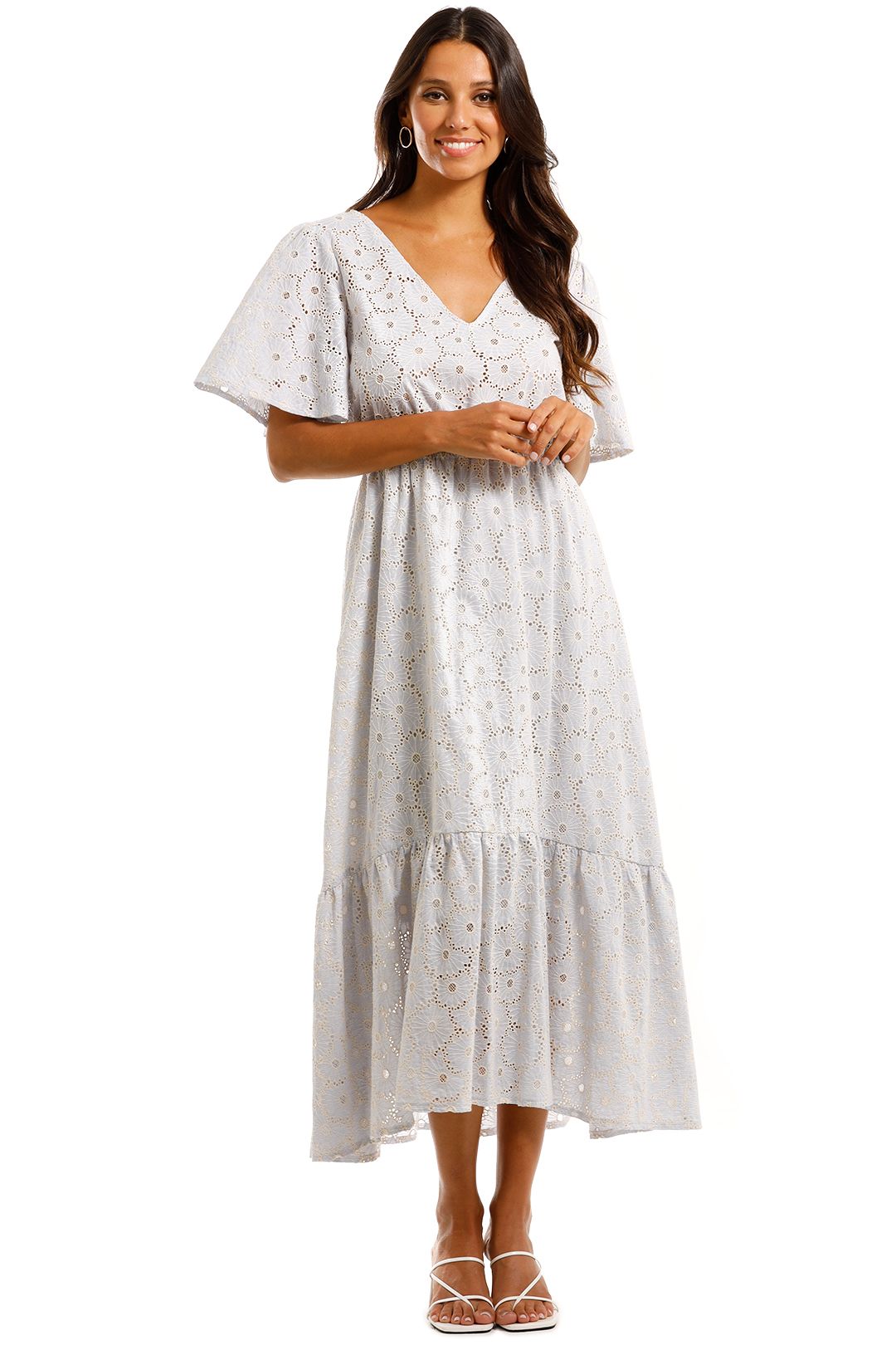 Apartment Clothing Stripe Daisy Flutter Midi Dress