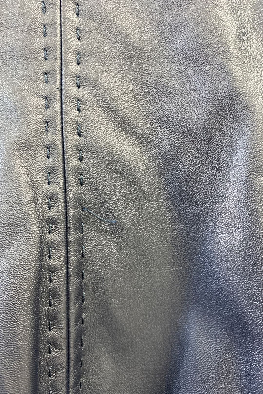 Armani - Tailored Leather Jacket With Velvet Trim