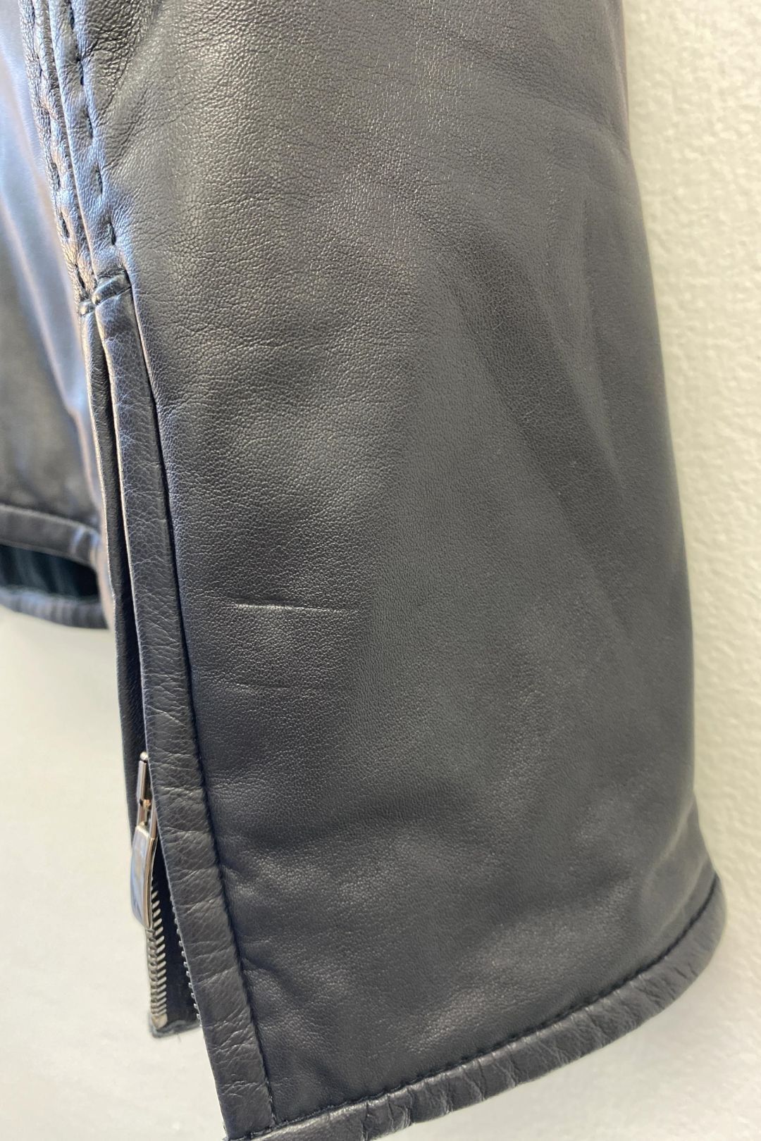 Armani - Tailored Leather Jacket With Velvet Trim