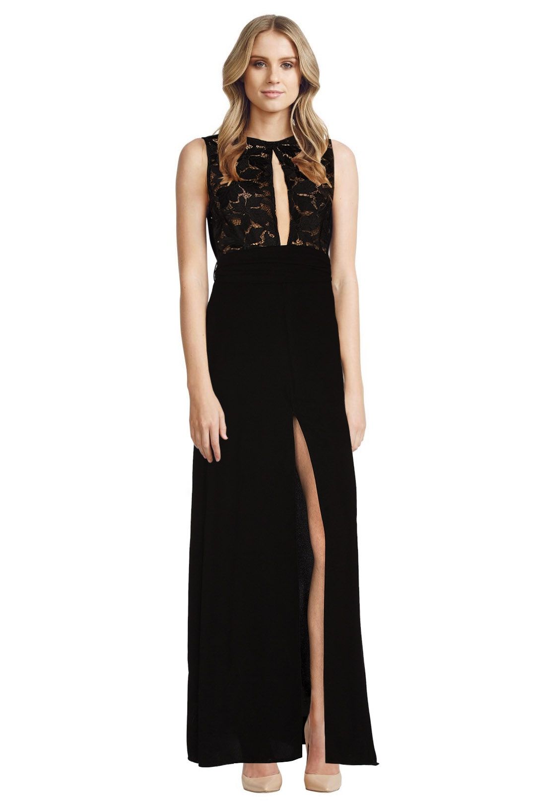 Assali - Poinsetia Dress - Black - Front