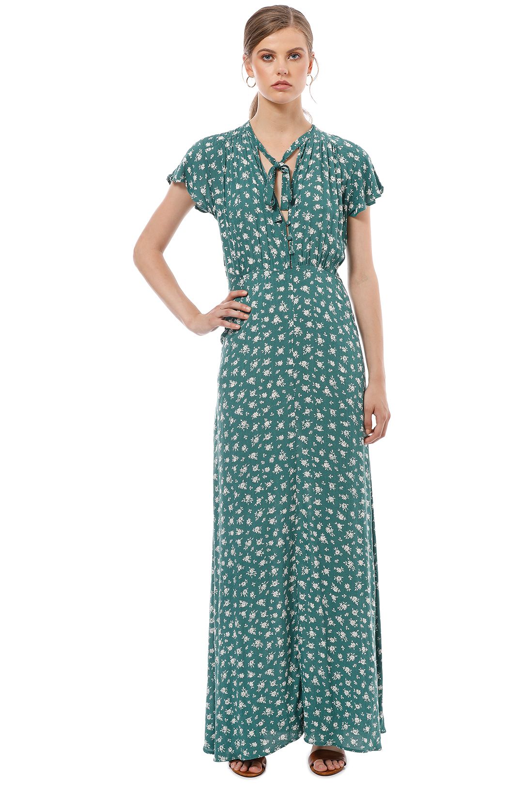 Auguste - Ava Wylde Maxi Dress - Sage - Front