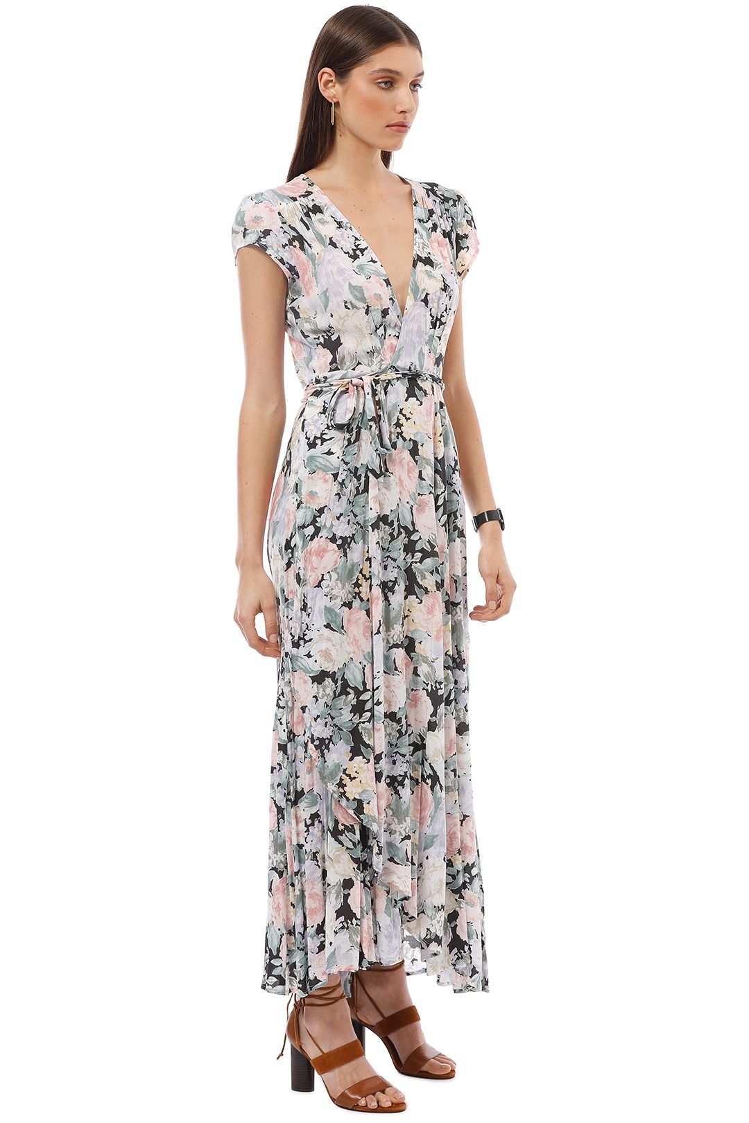 Gardenia Goldie Wrap Maxi Dress by Auguste for Rent