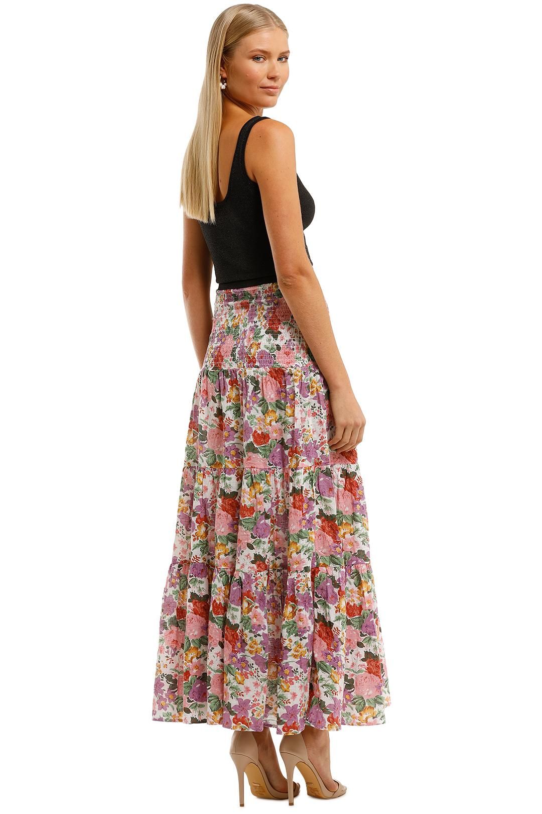 Auguste Camila Lucie Maxi Skirt Pink Red Floral Boho