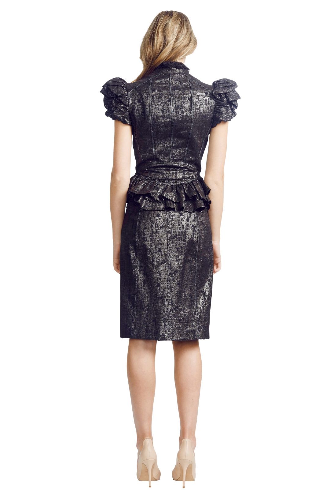 Aurelio Costarella - Napoleon Dress - Green - Back