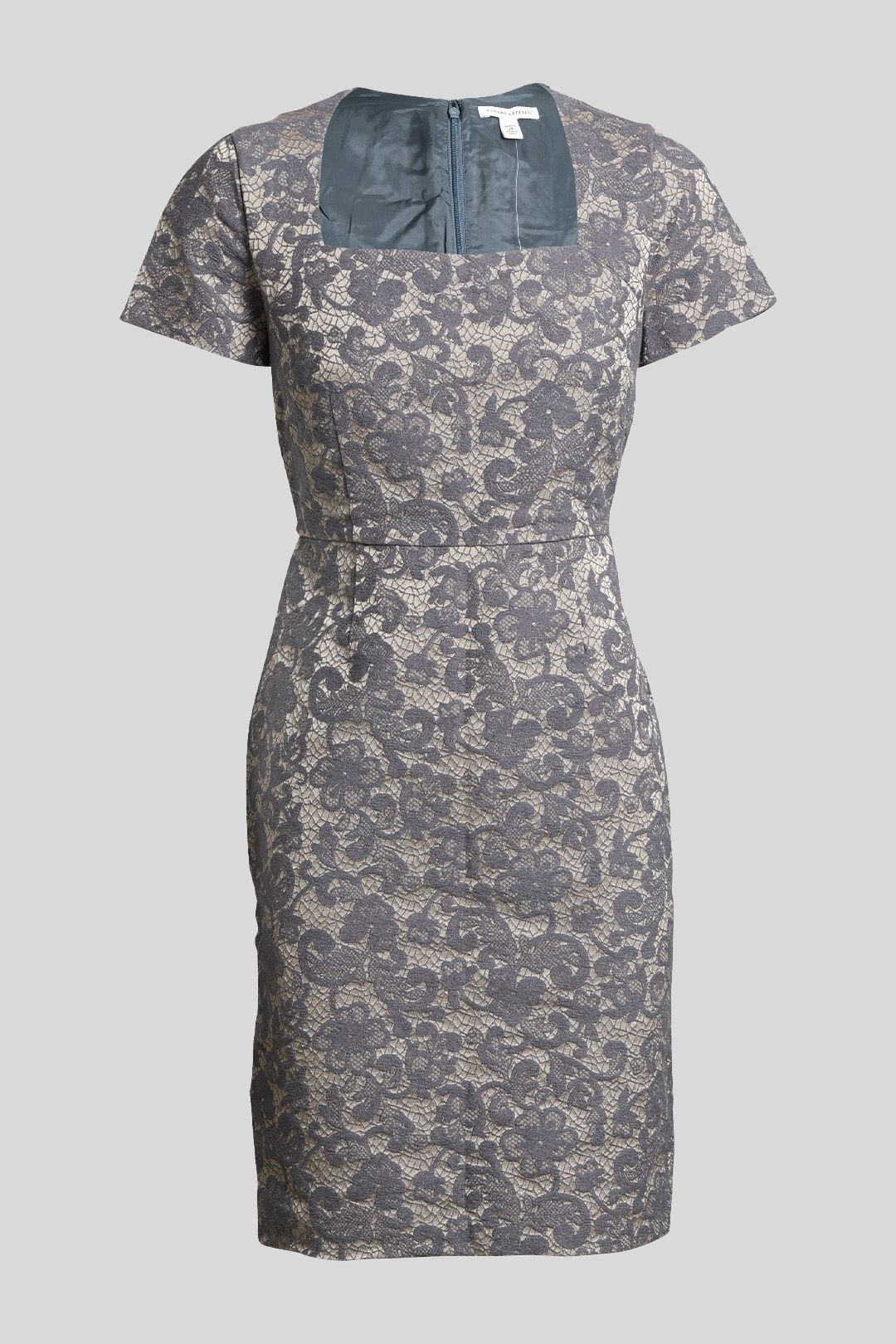Banana Republic - Grey Floral Lace Cocktail Dress