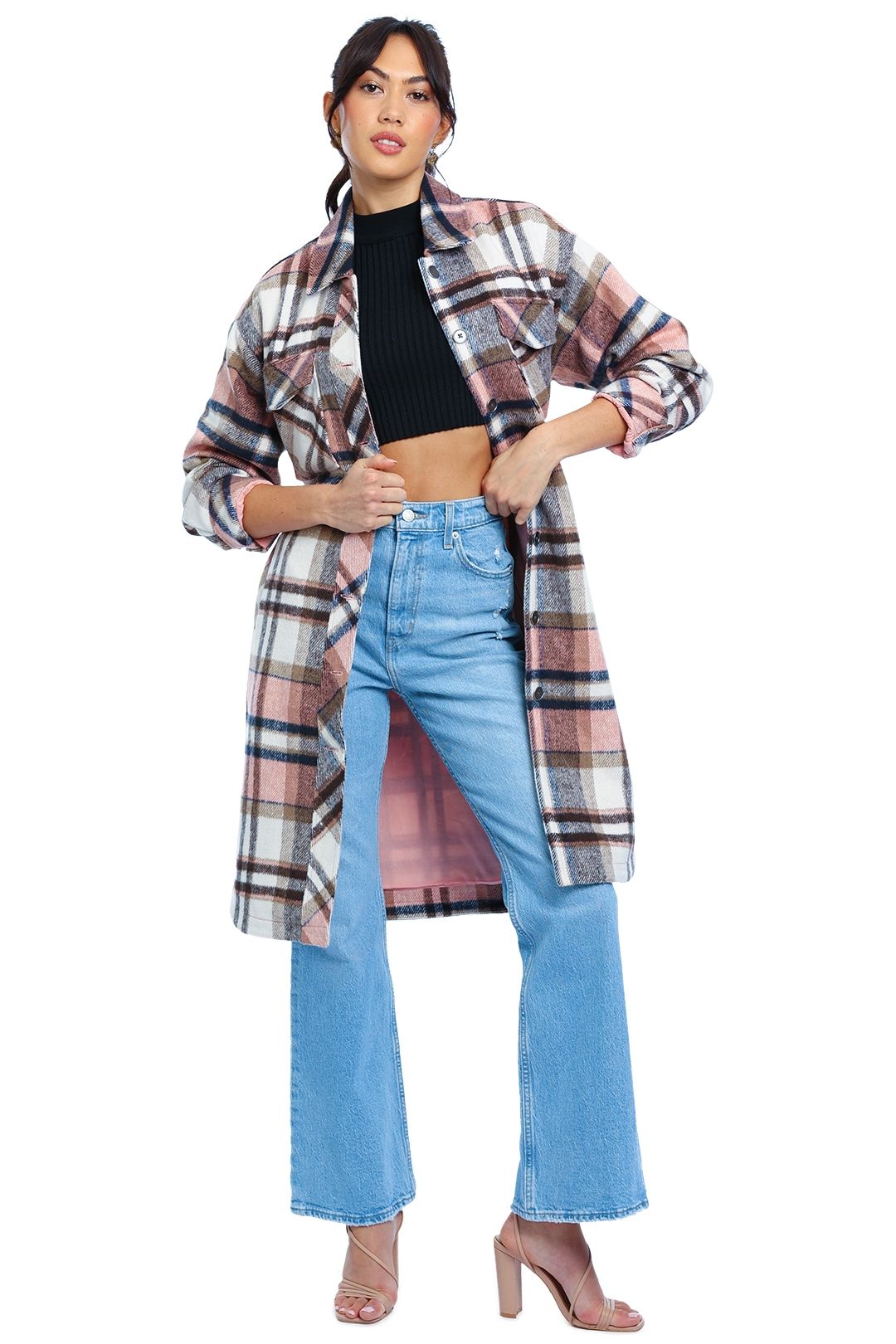Bande Studio Sophia Longline Belted Jacket Coat