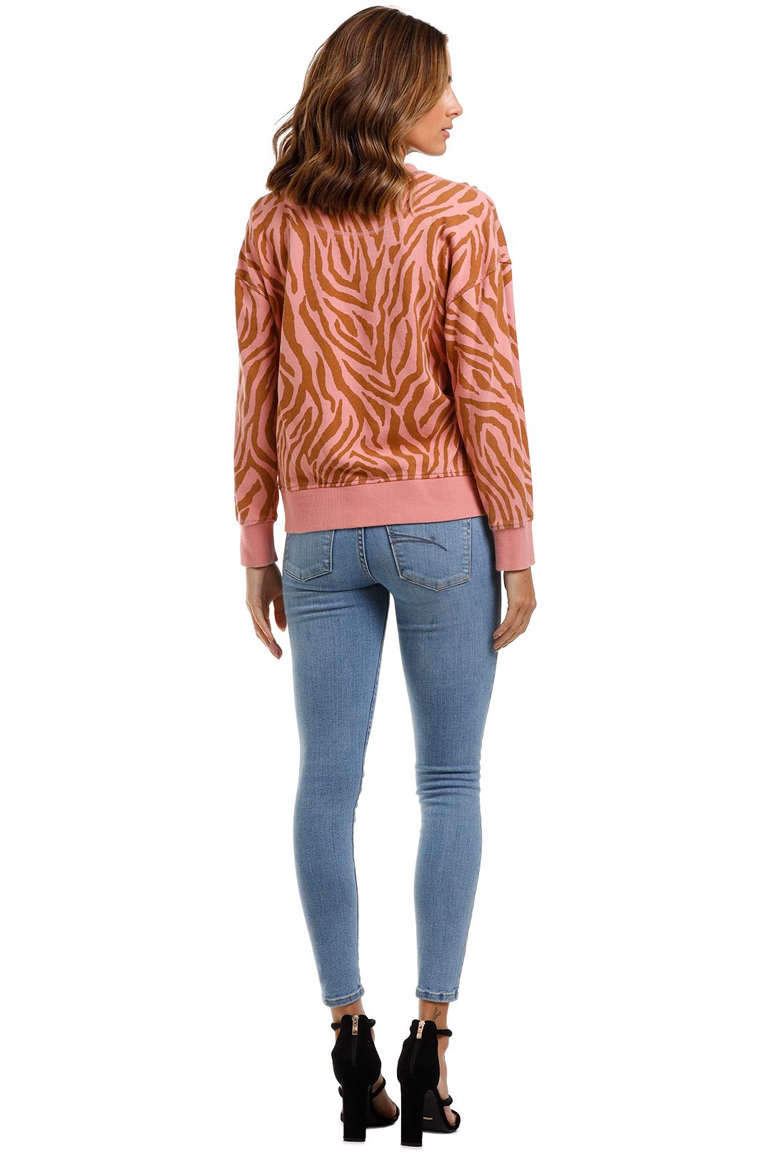 Bande Studio Zebra Print Sweat Coral Jumper