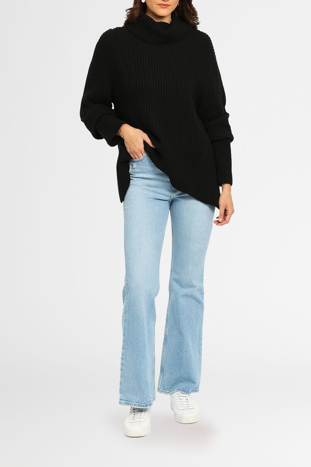 Chunky Oversized Knit Black Bassike