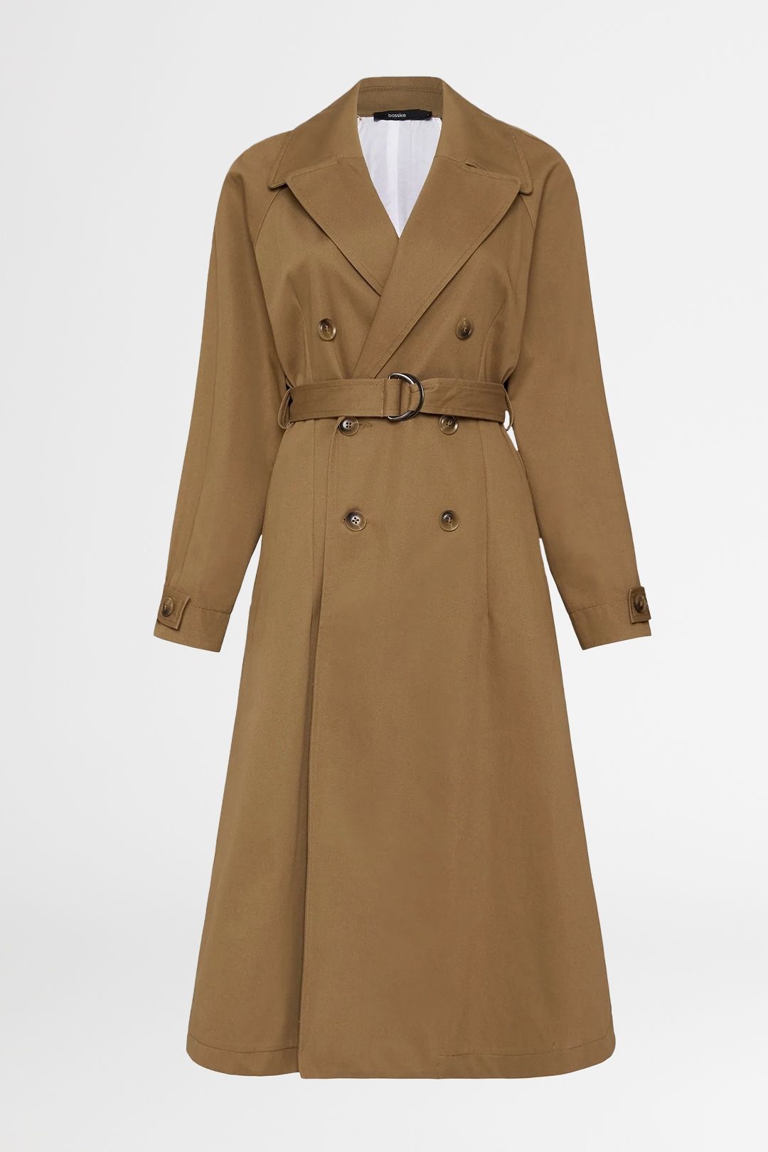 Bassike Classic Gabardine Trench Coat Tan