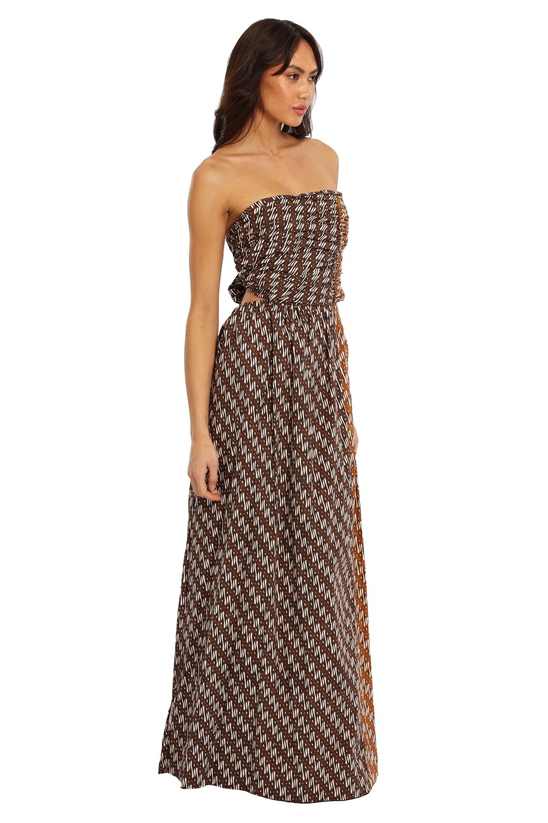 Bassike Strapless Printed Maxi