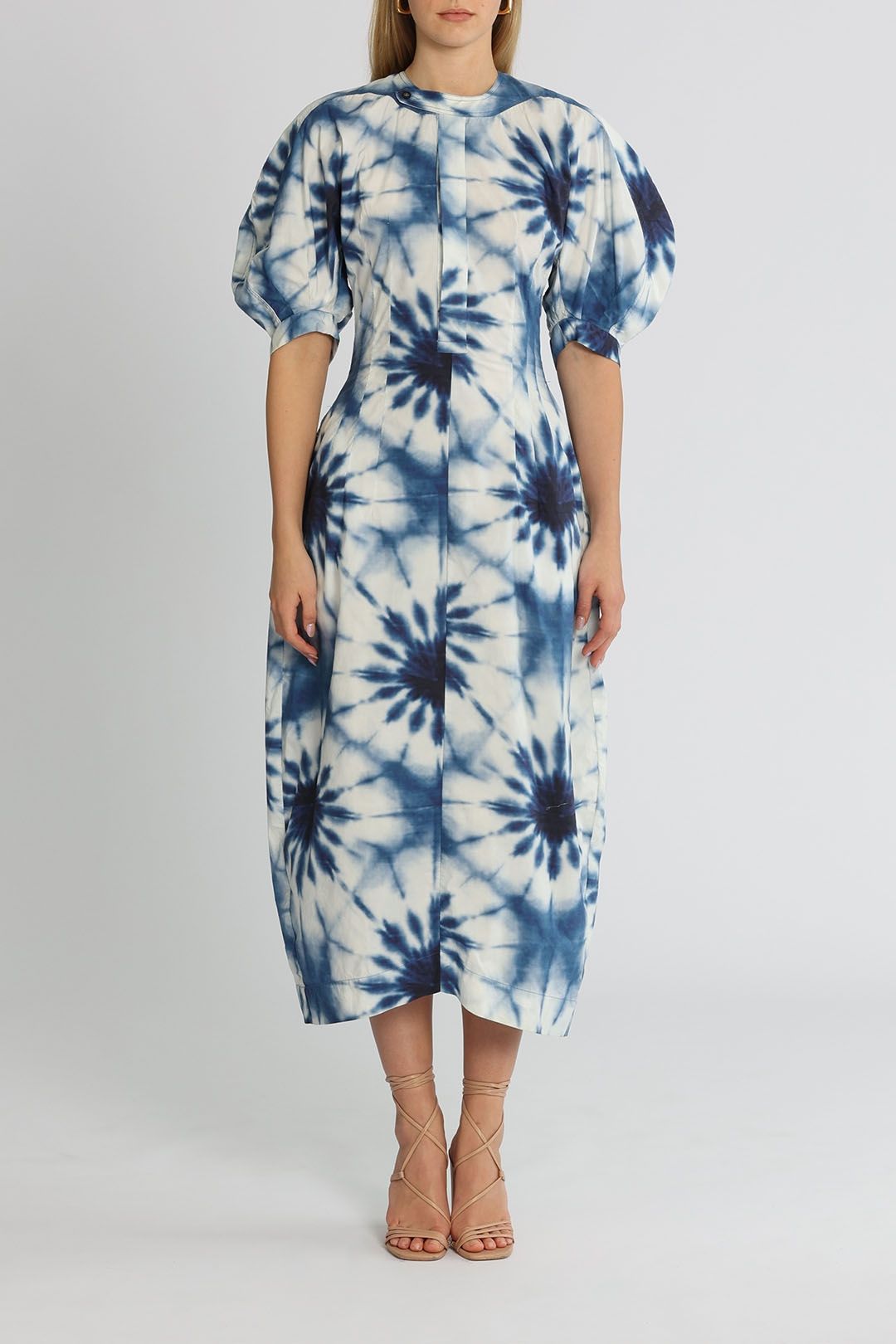 Bassike Tie Dye Pleat Dress