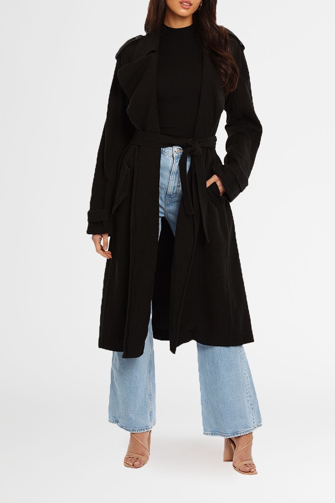 Bassike Wool Linen Relaxed Trench