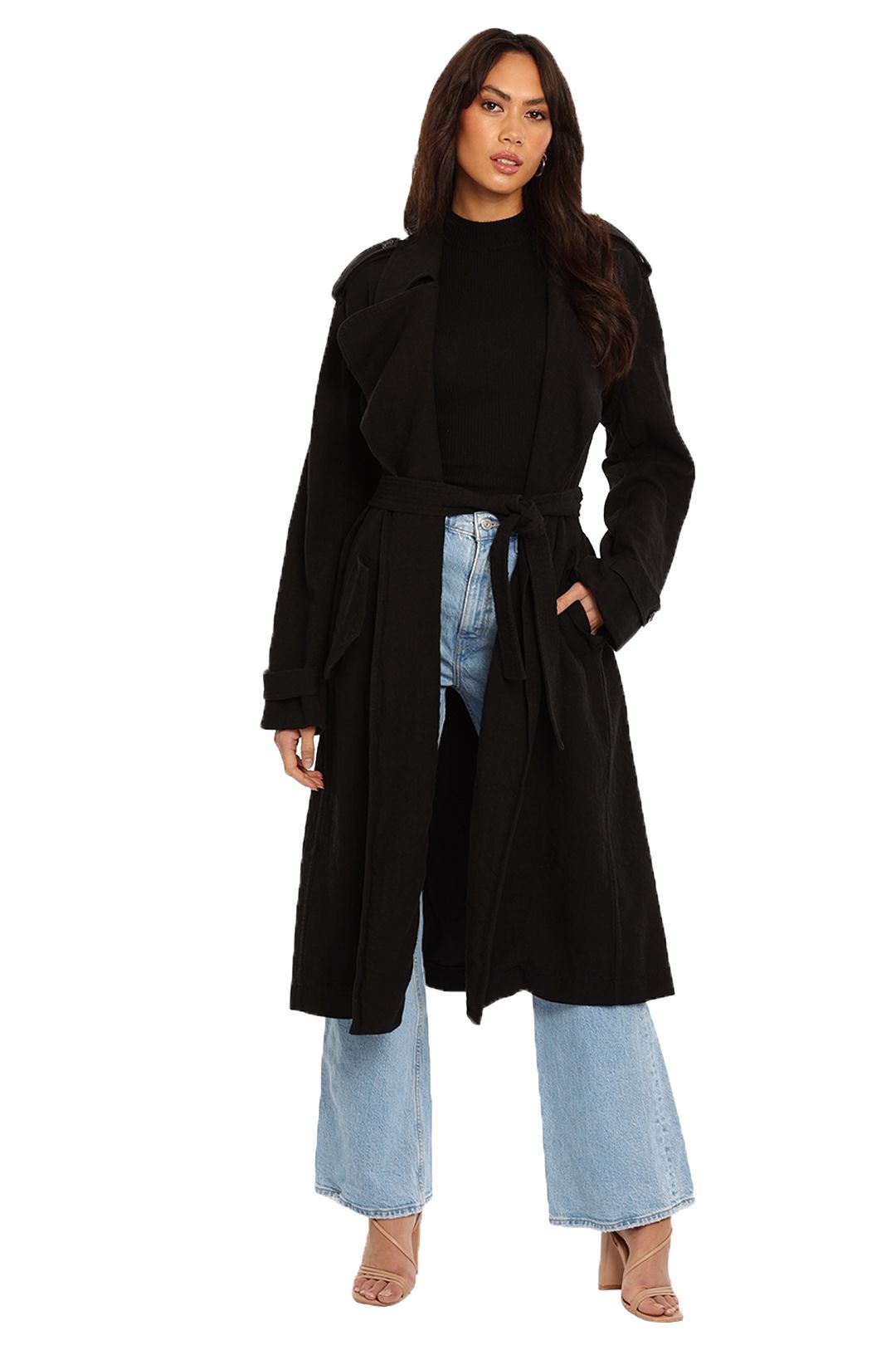 Bassike Wool Linen Relaxed Trench