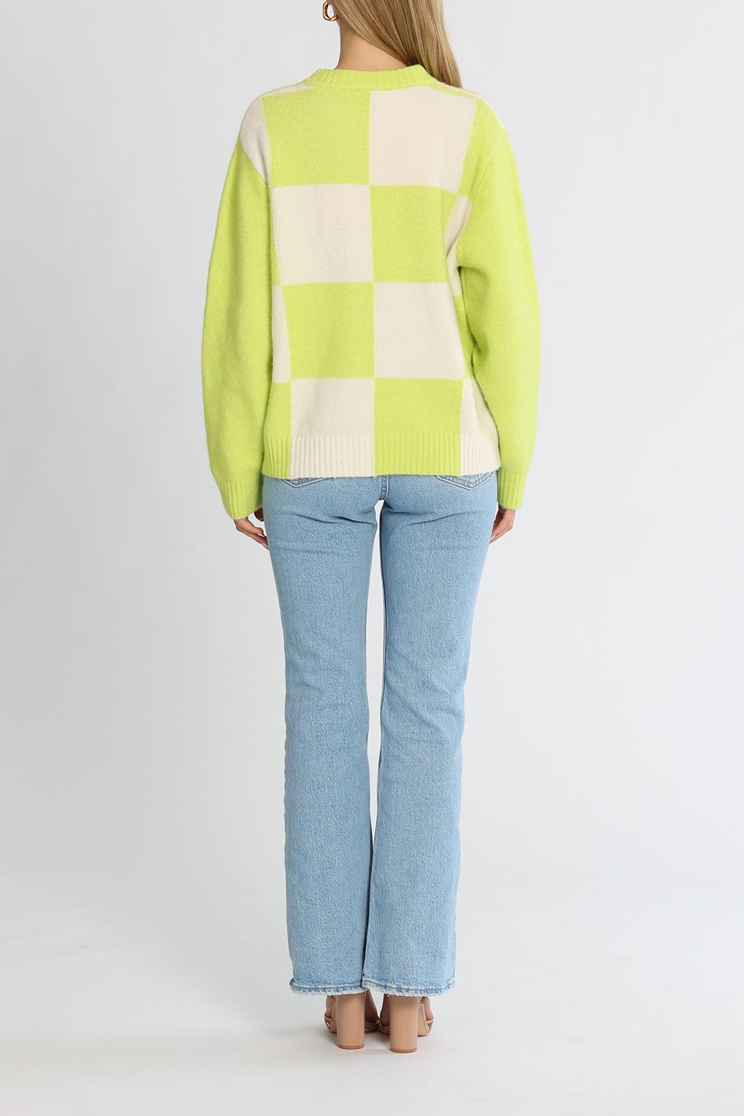 Baum und Pferdgarten Cecilee Check Knit Lime Relaxed Fit